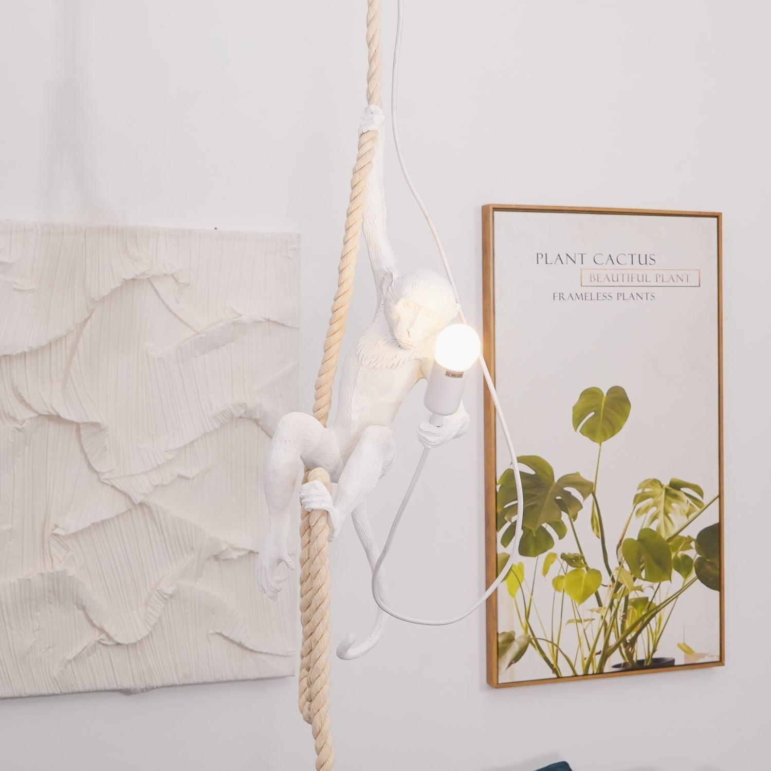 Zalira Suspension Artistique en Résine Corde