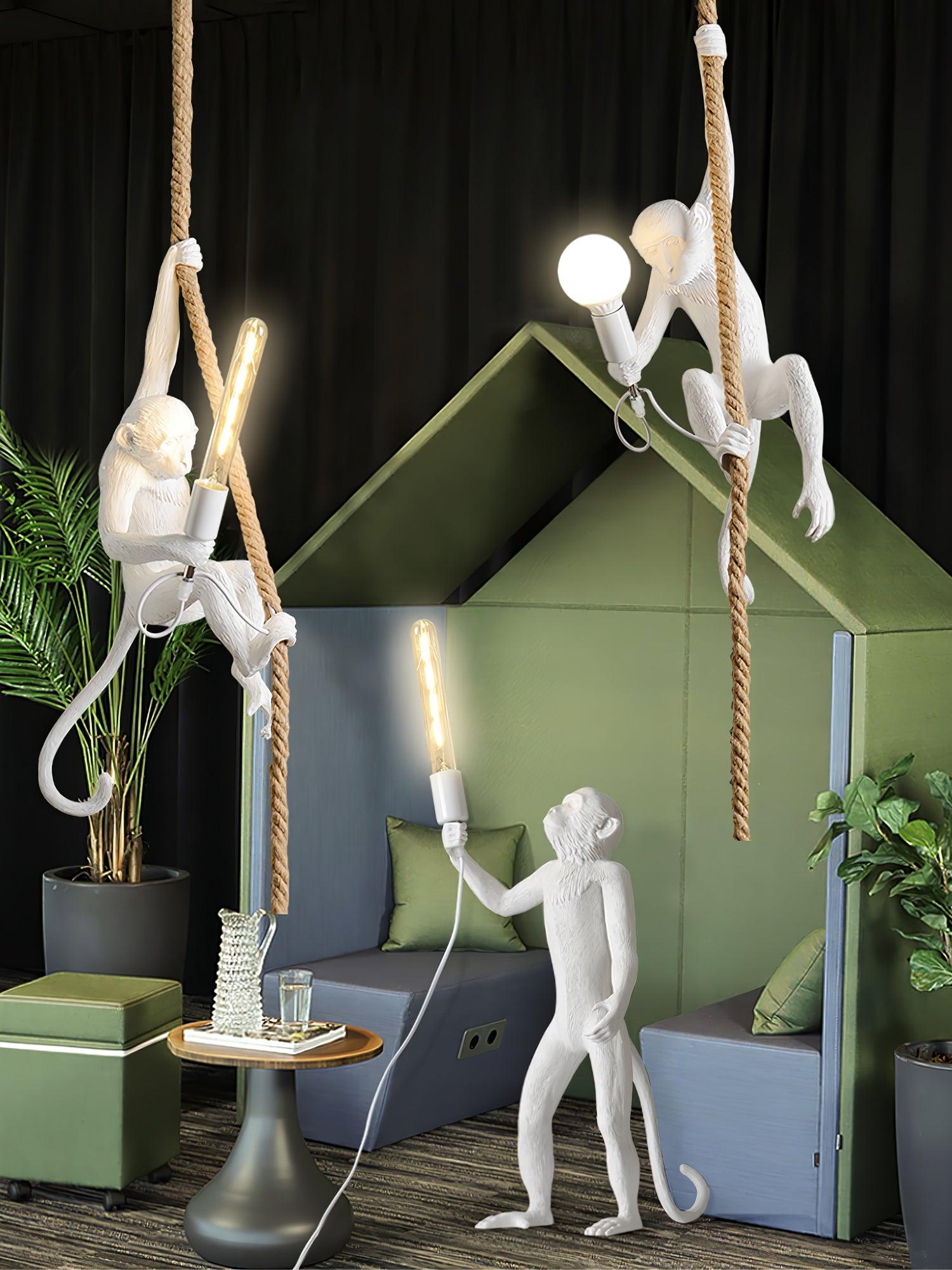 Zalira Suspension Artistique en Résine Corde