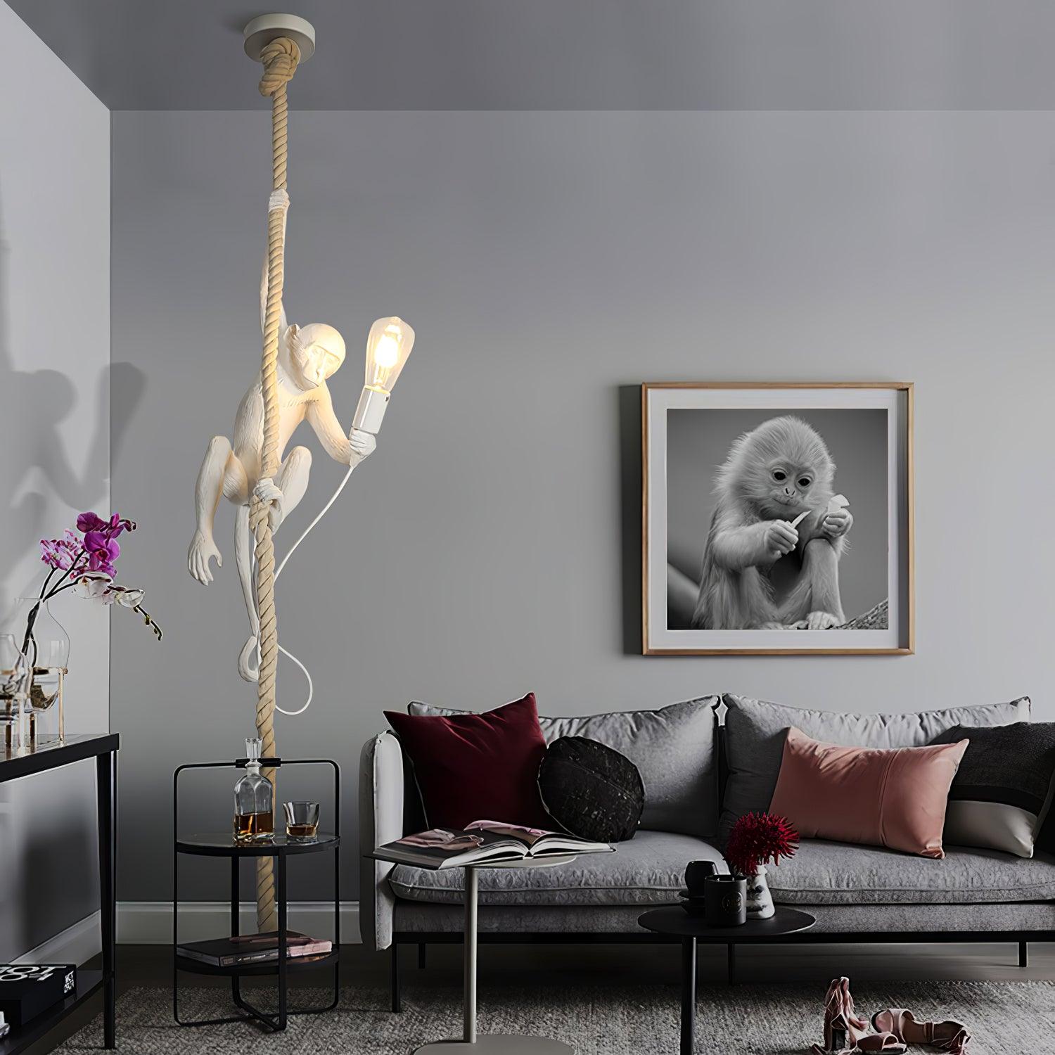 Zalira Suspension Artistique en Résine Corde