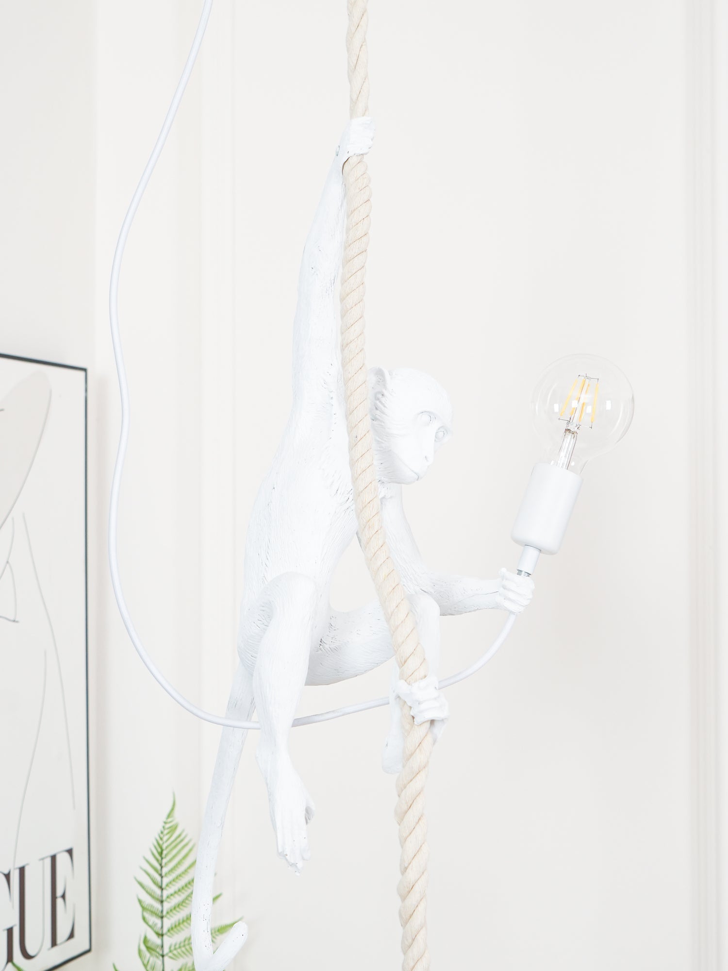 Zalira Suspension Artistique en Résine Corde