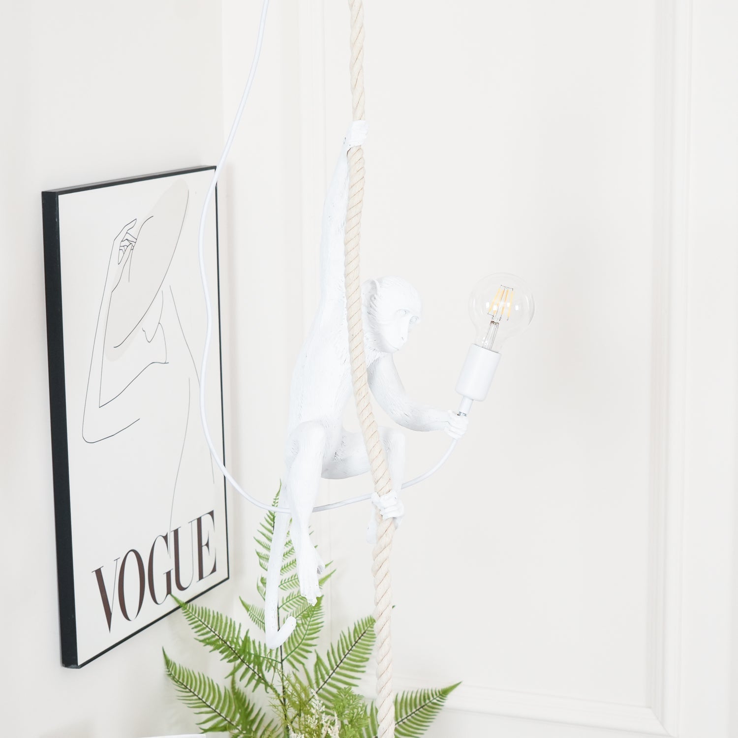 Zalira Suspension Artistique en Résine Corde