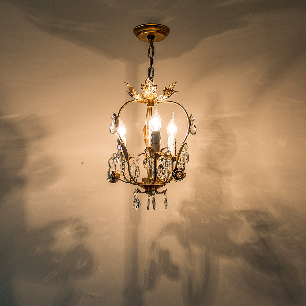 Sylaeara Lustre Postmoderne De Luxe En Métal Et Cristal