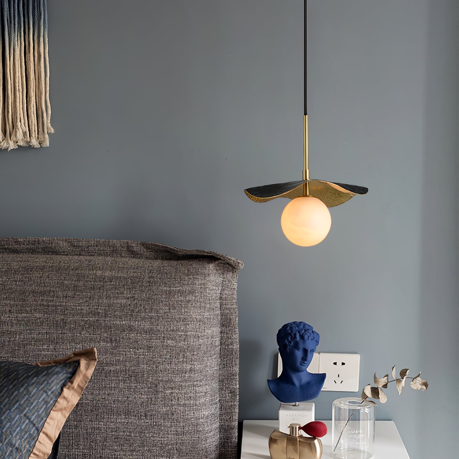 Zaraeen Lampe Suspendue En Laiton Et Albâtre Minimaliste Moderne