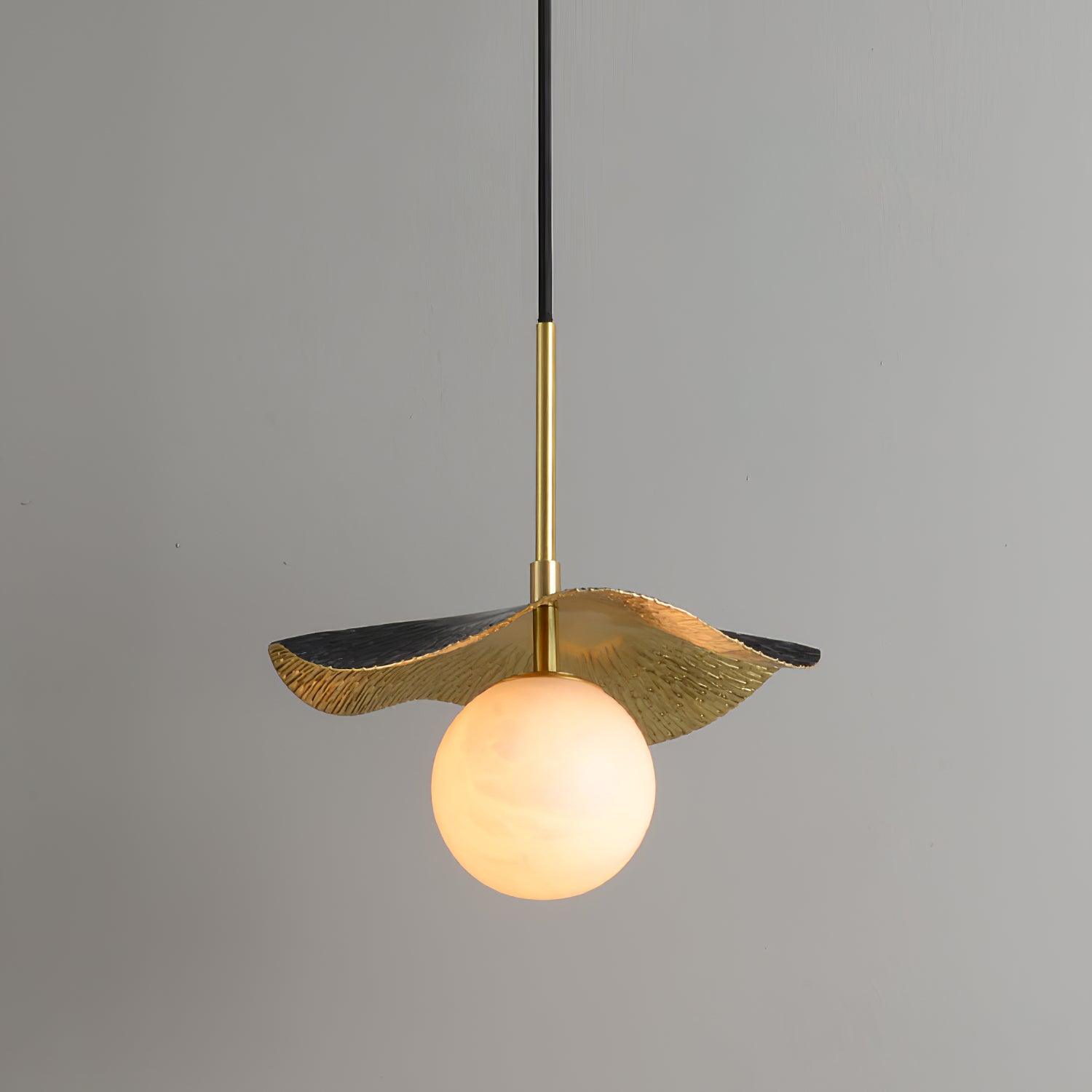 Ivvynen Suspension en Albâtre avec Canopée en Forme de Feuille