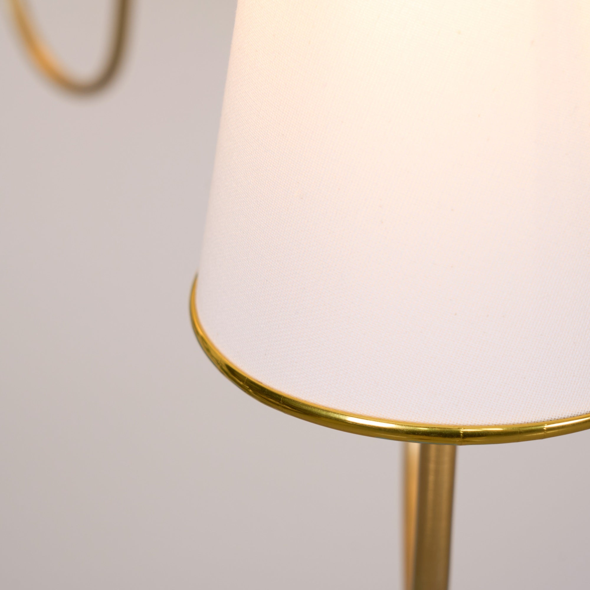 Elirora Lustre En Laiton Vintage élégant Avec Abat-Jour En Tissu
