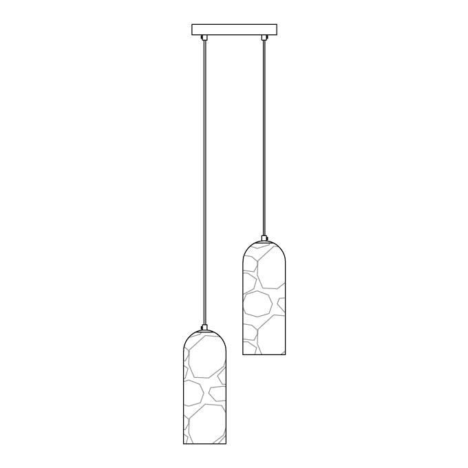 Zashayra Suspension Cylindrique en Albâtre