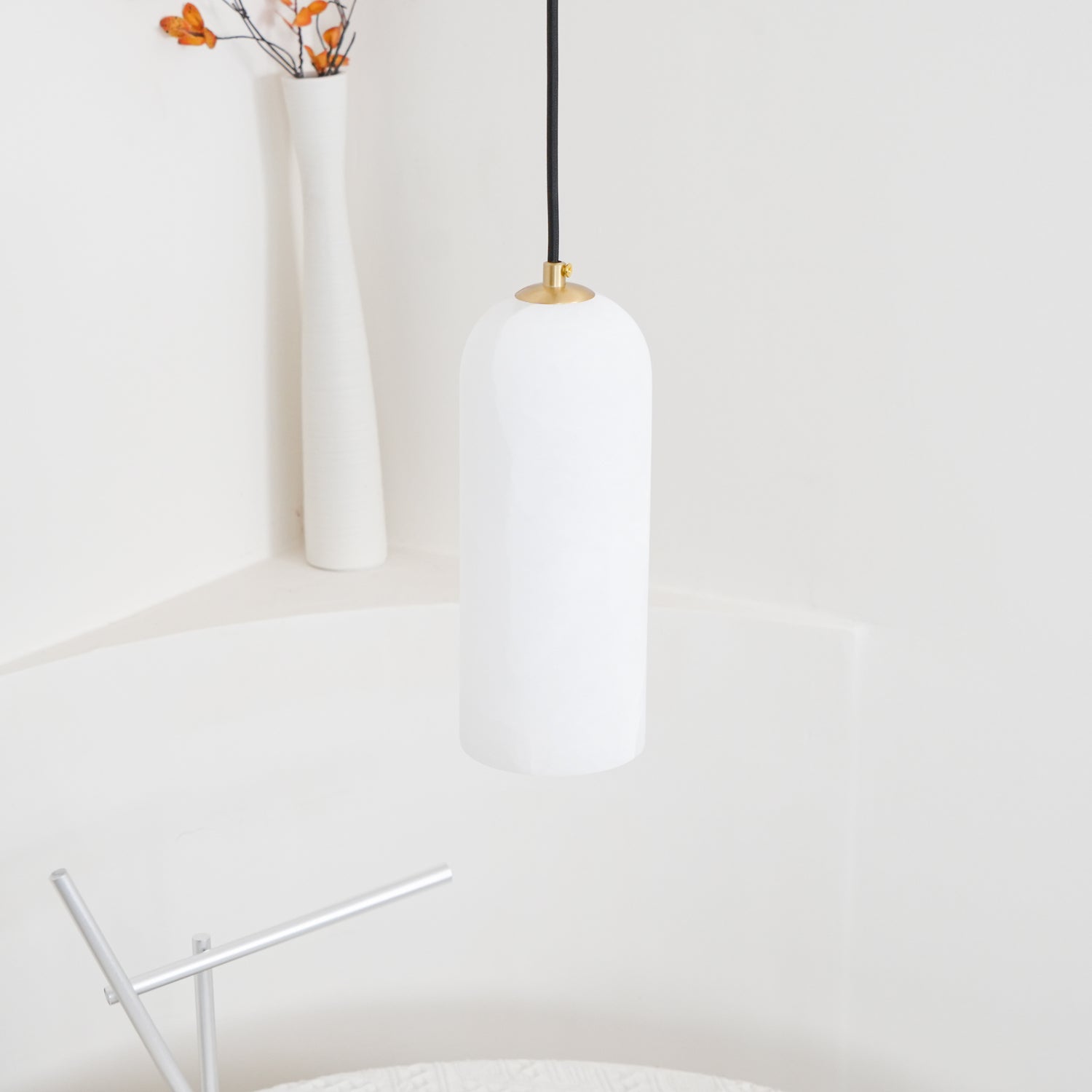 Zashayra Suspension Cylindrique en Albâtre