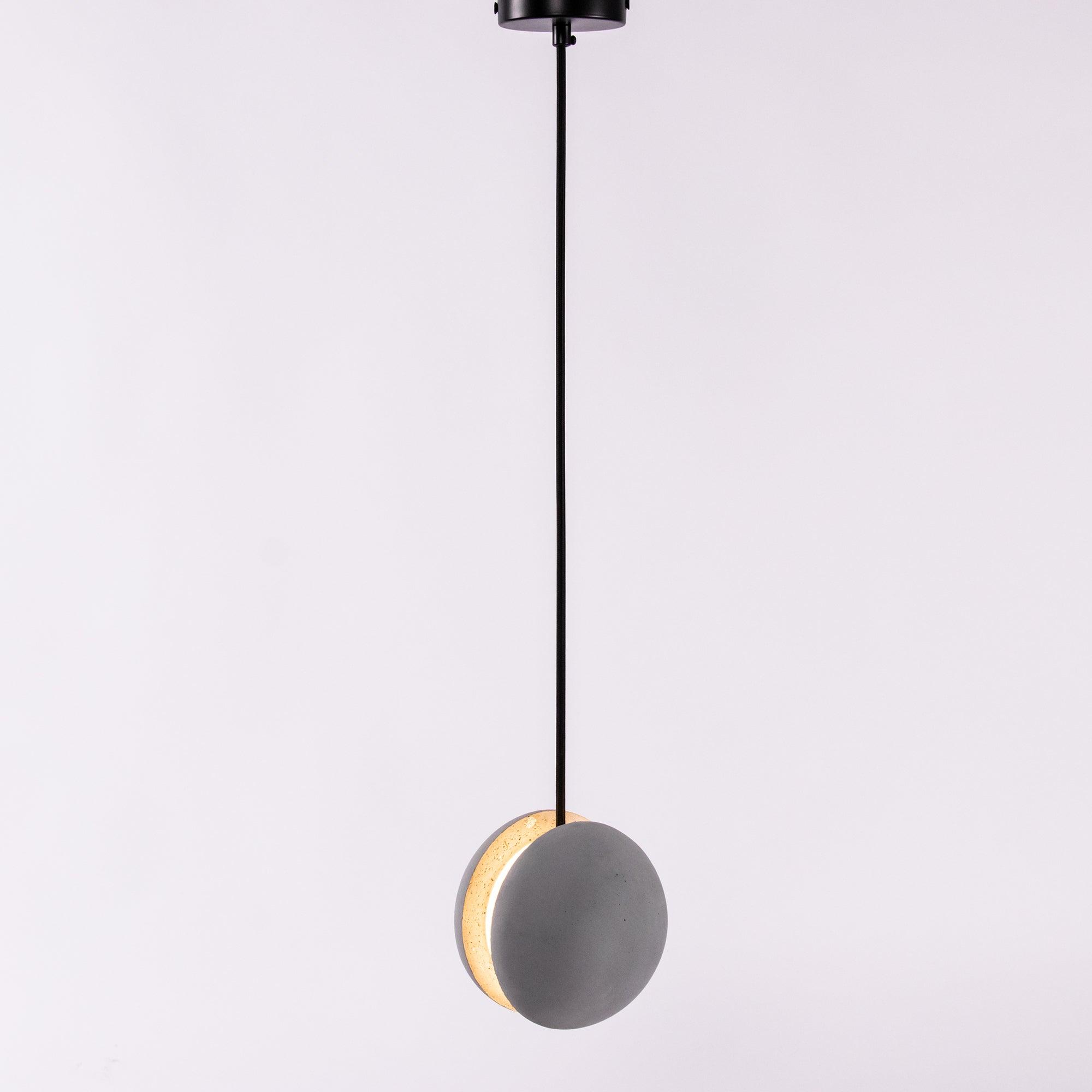 Solara Suspension Sphère en Béton Lune Minimaliste