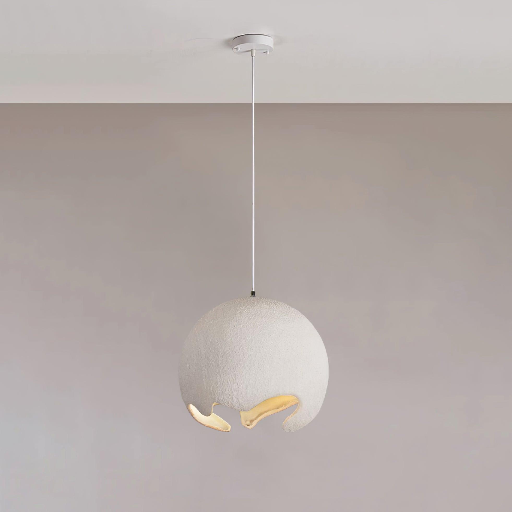 Moon Suspension Crater en Résine Curvilinéaire Minimaliste