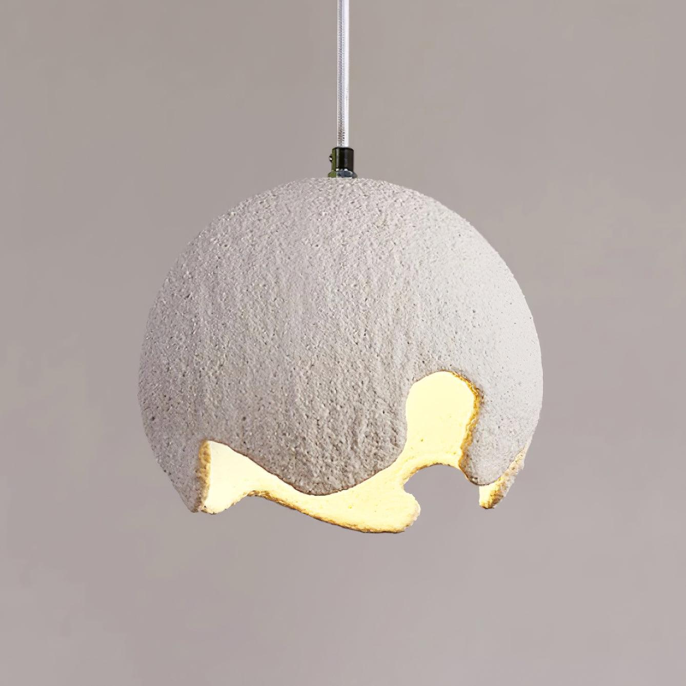Moon Suspension Crater en Résine Curvilinéaire Minimaliste