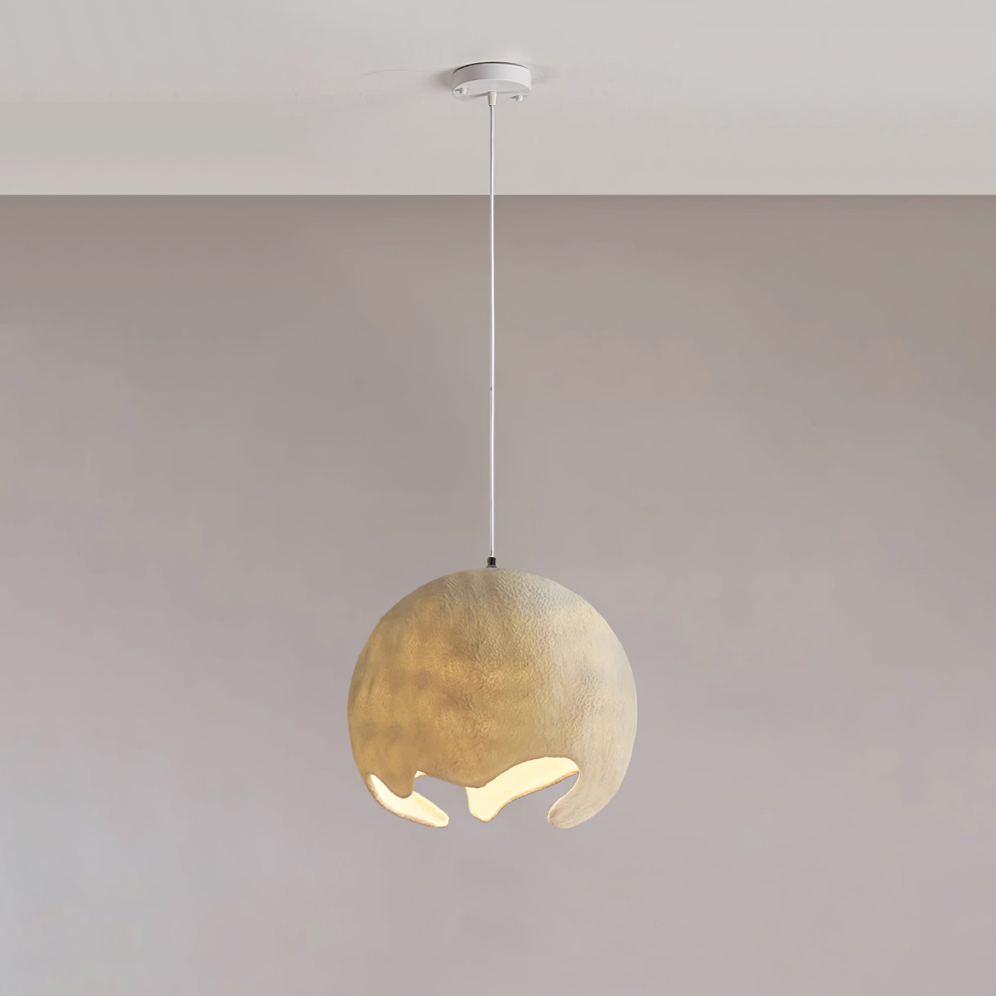 Moon Suspension Crater en Résine Curvilinéaire Minimaliste