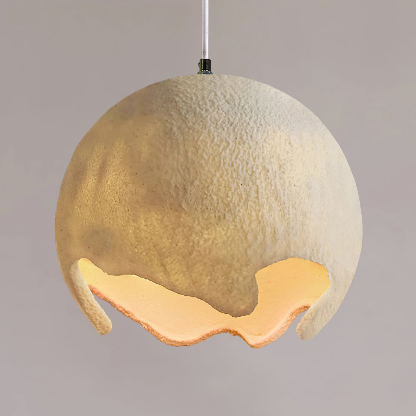 Moon Suspension Crater en Résine Curvilinéaire Minimaliste