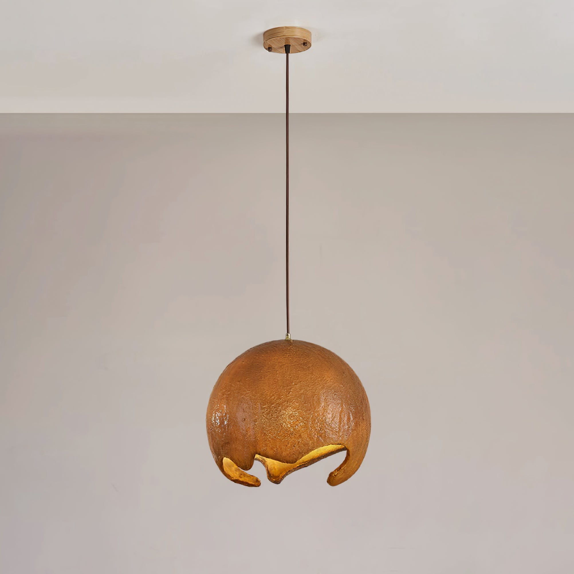 Moon Suspension Crater en Résine Curvilinéaire Minimaliste