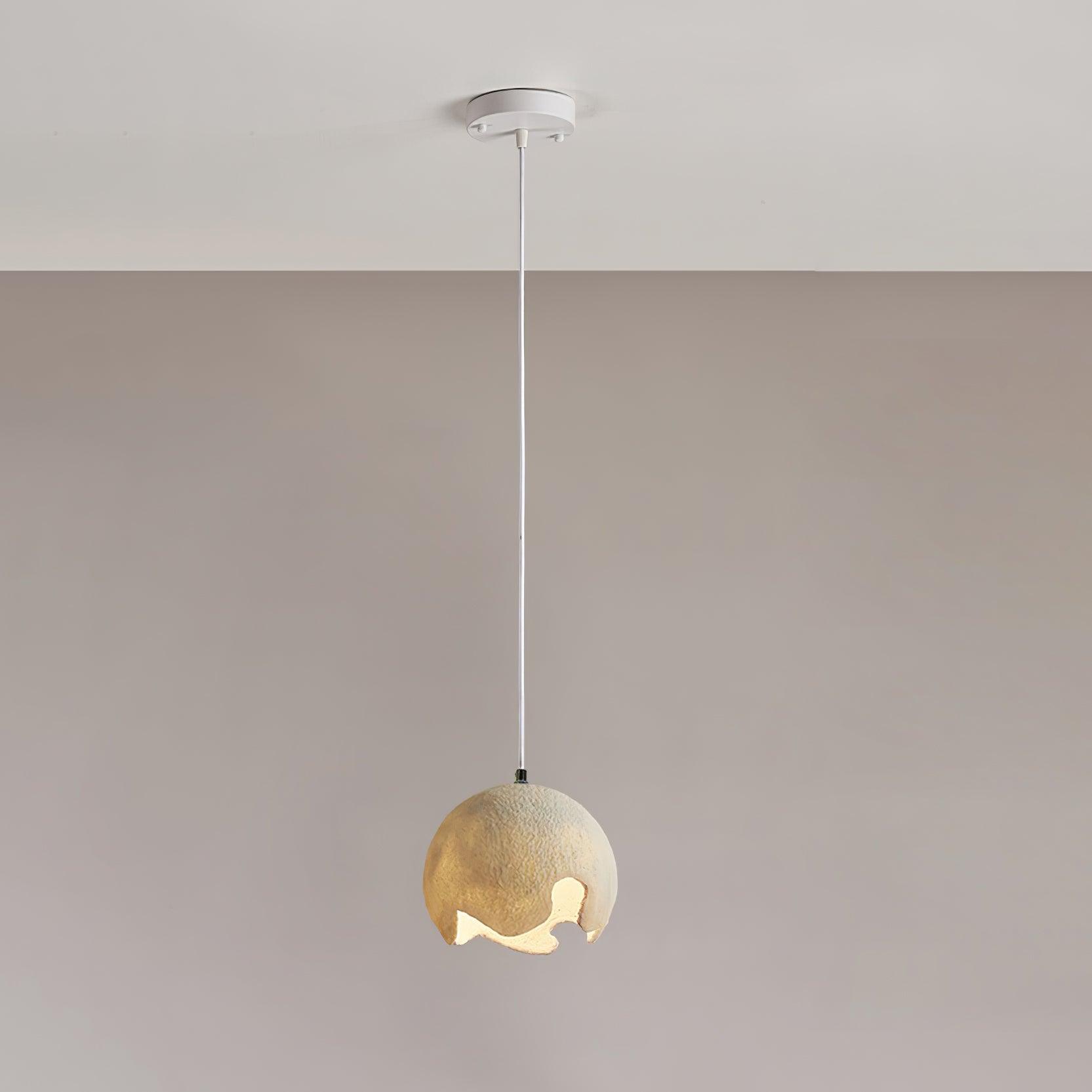 Moon Suspension Crater en Résine Curvilinéaire Minimaliste