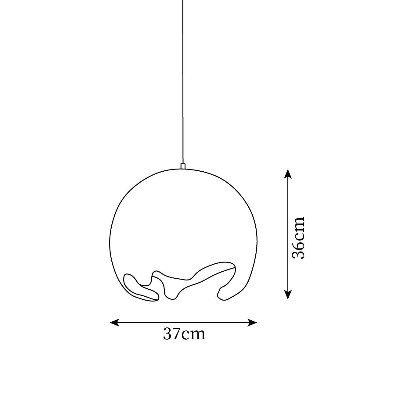 Moon Suspension Crater en Résine Curvilinéaire Minimaliste