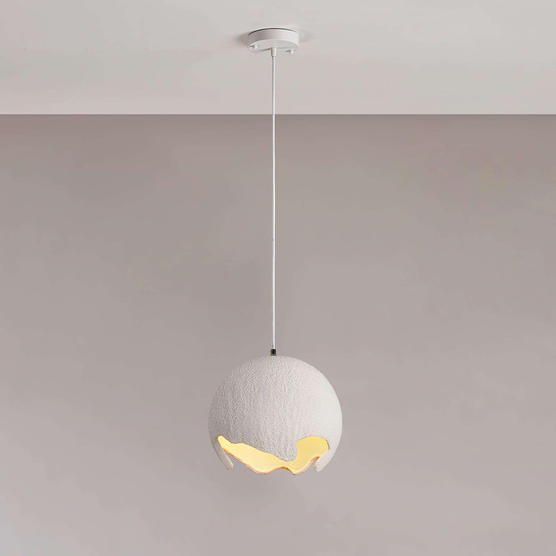 Moon Suspension Crater en Résine Curvilinéaire Minimaliste