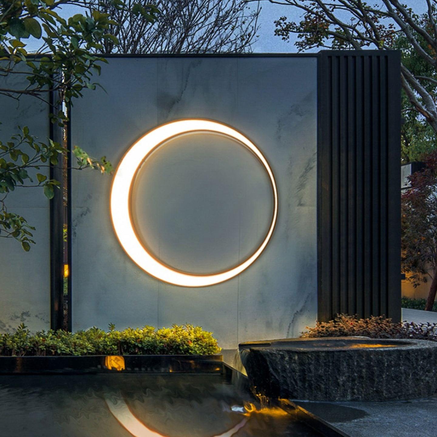 Zathee Applique Murale Extérieure LED Circulaire