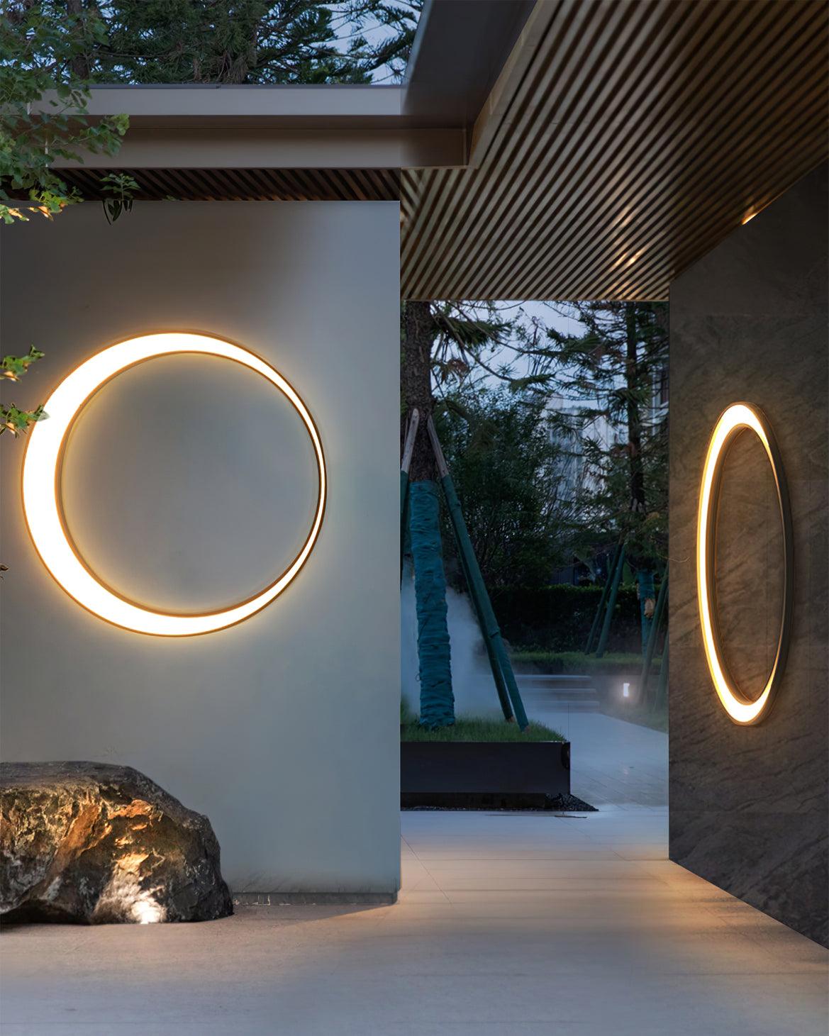 Zathee Applique Murale Extérieure LED Circulaire