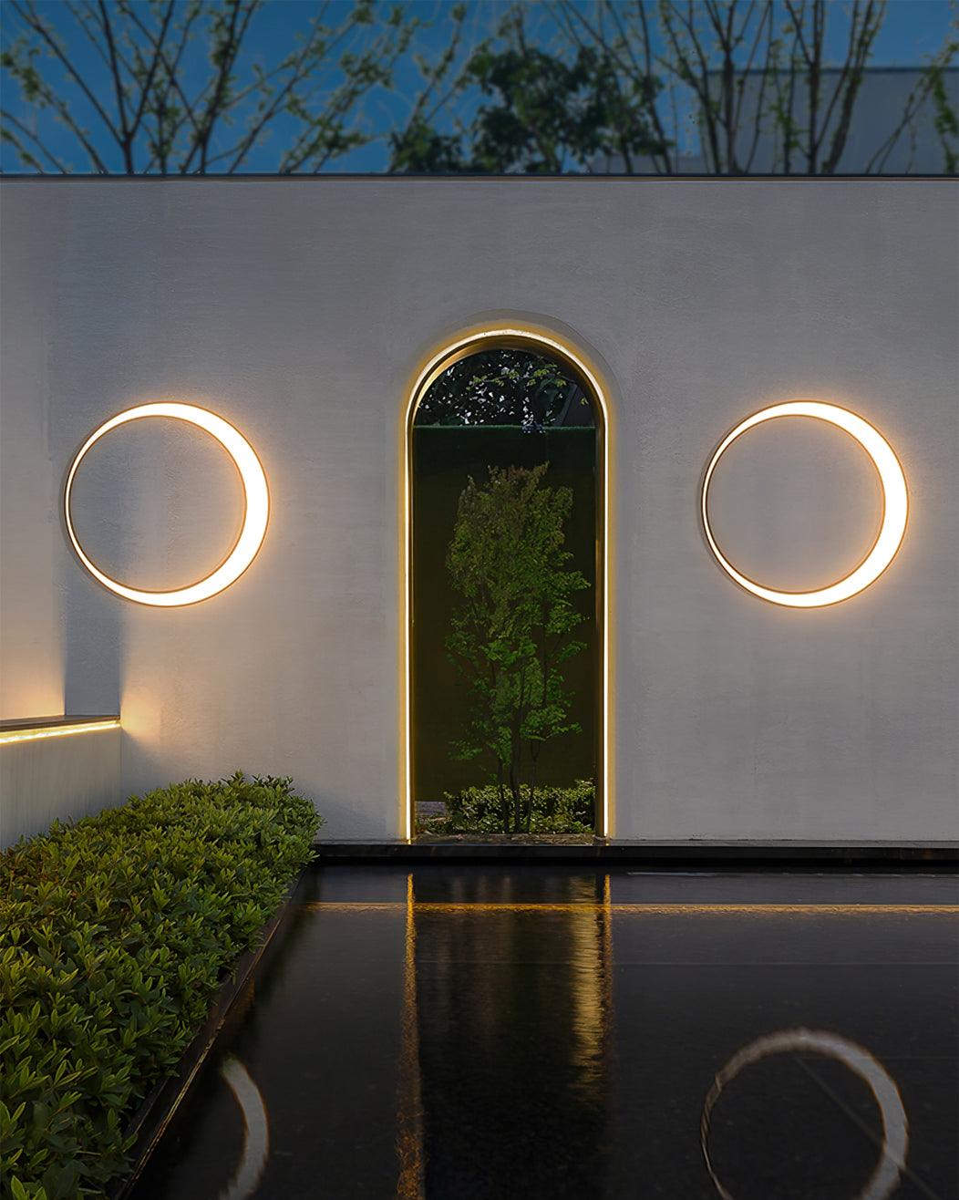 Zathee Applique Murale Extérieure LED Circulaire