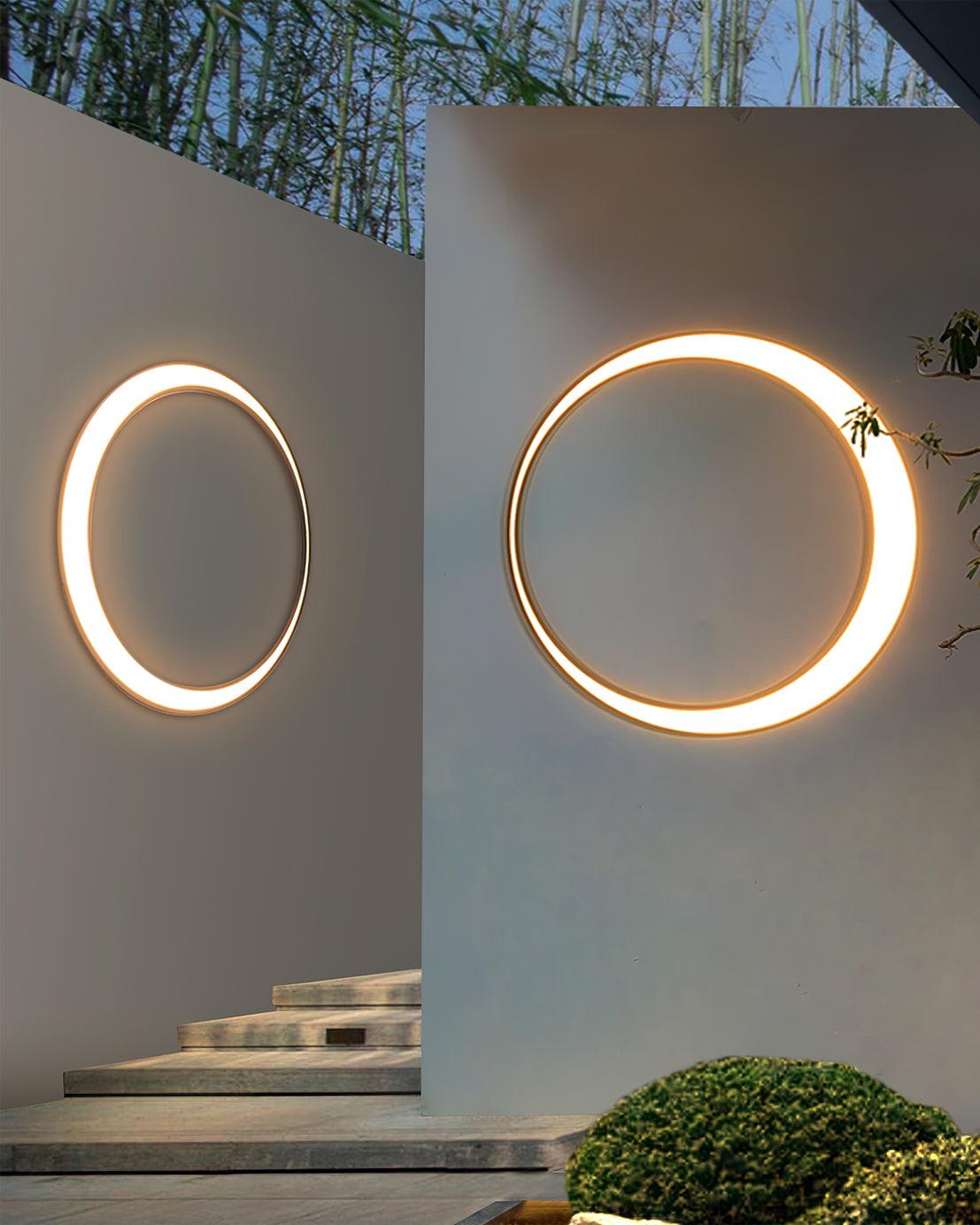 Zathee Applique Murale Extérieure LED Circulaire