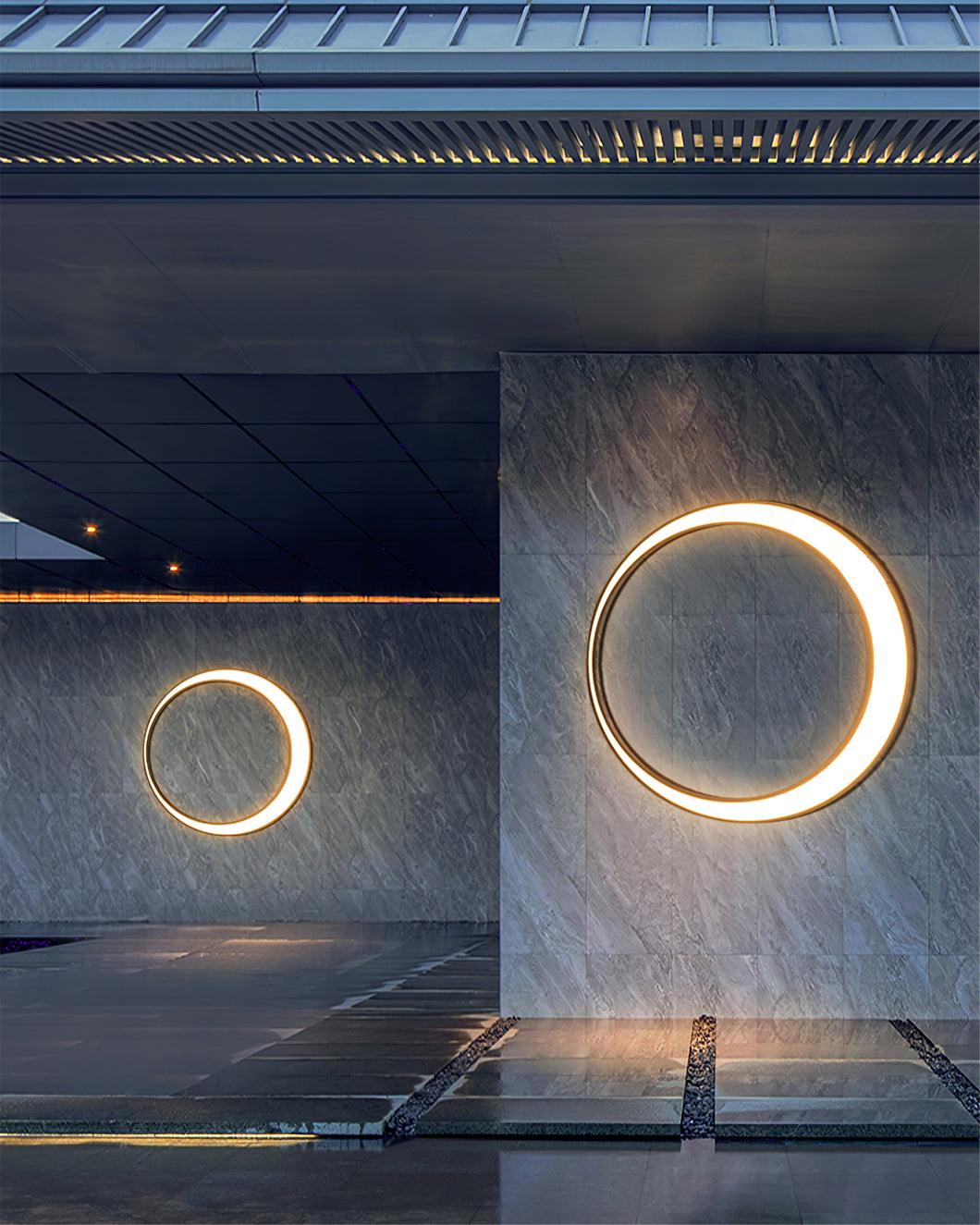 Zathee Applique Murale Extérieure LED Circulaire