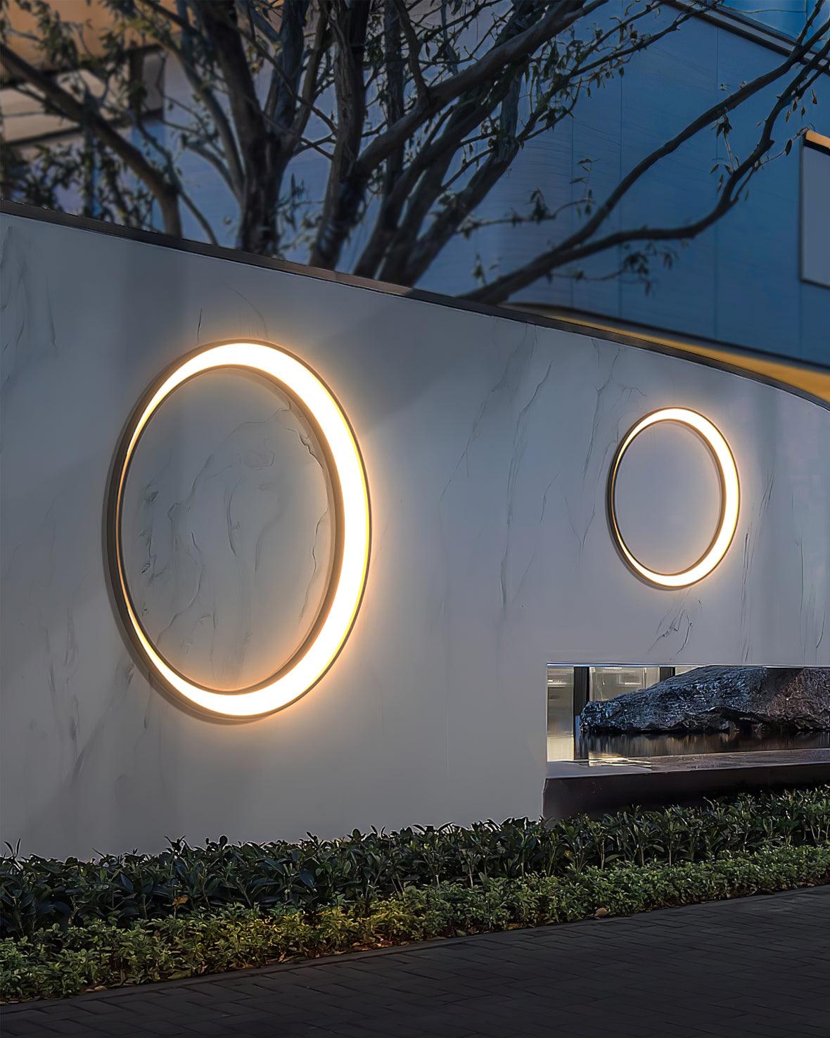 Zathee Applique Murale Extérieure LED Circulaire