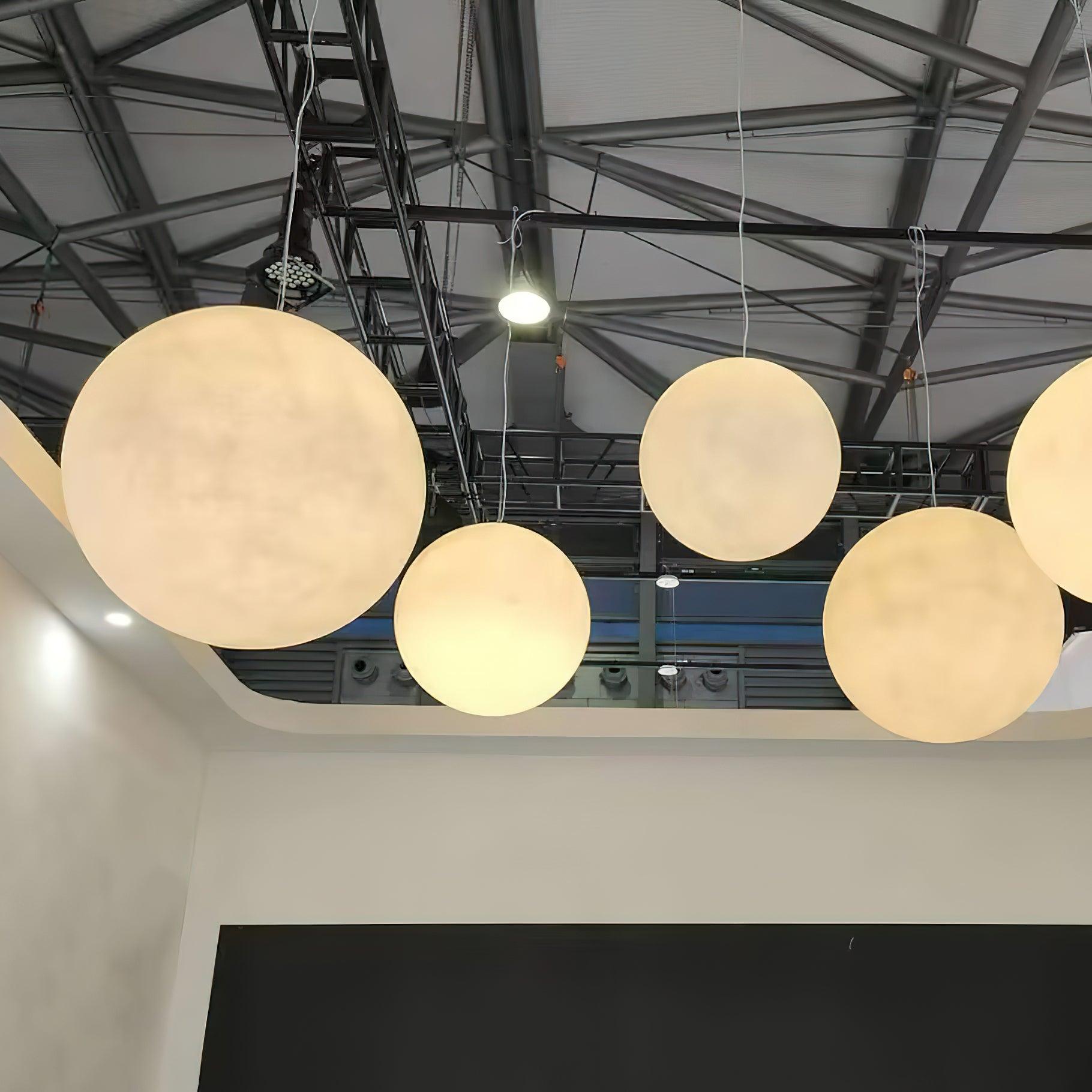 Lustra Suspension Lampe en Forme de Lune pour Salon