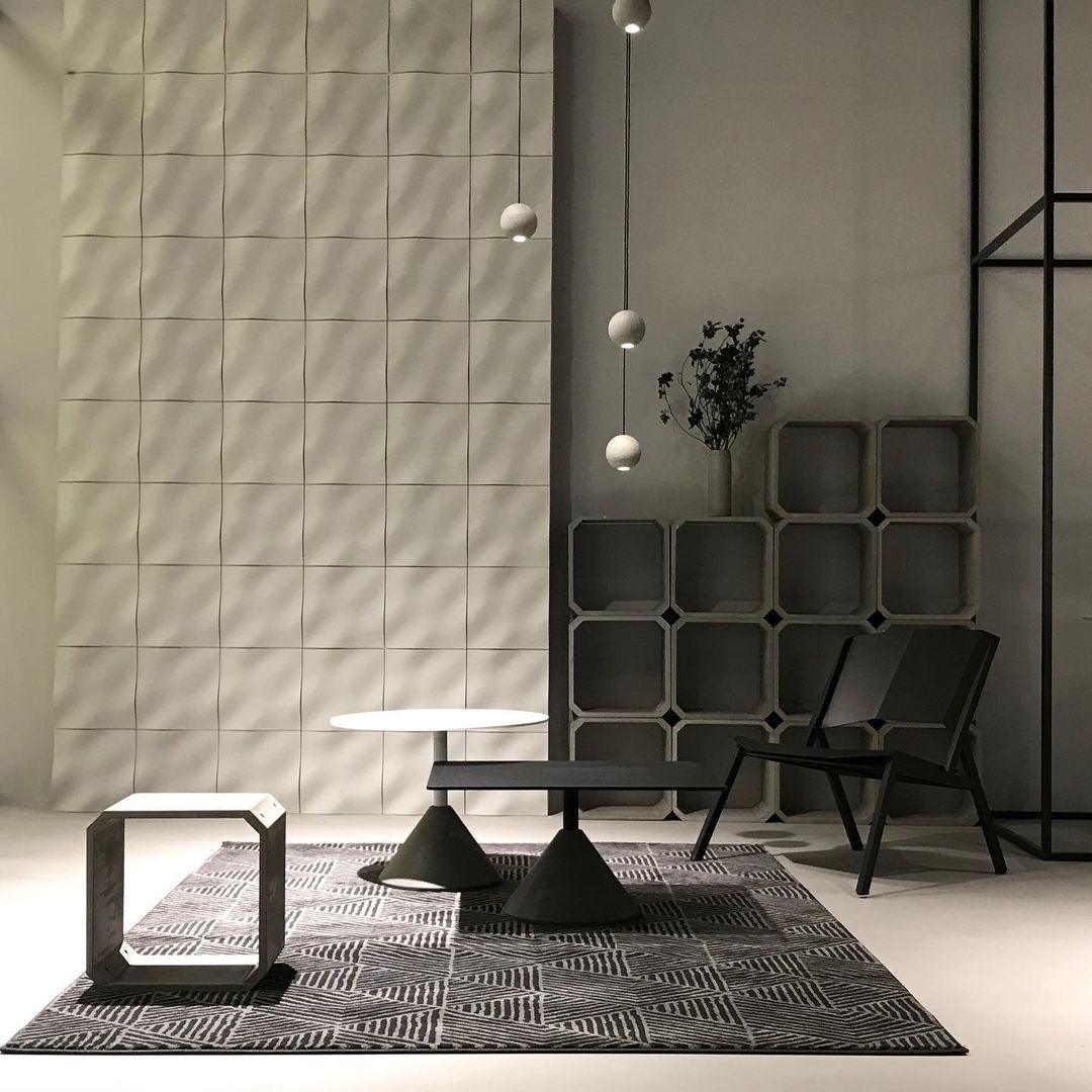 Solara Suspension Sphère en Béton Lune Minimaliste