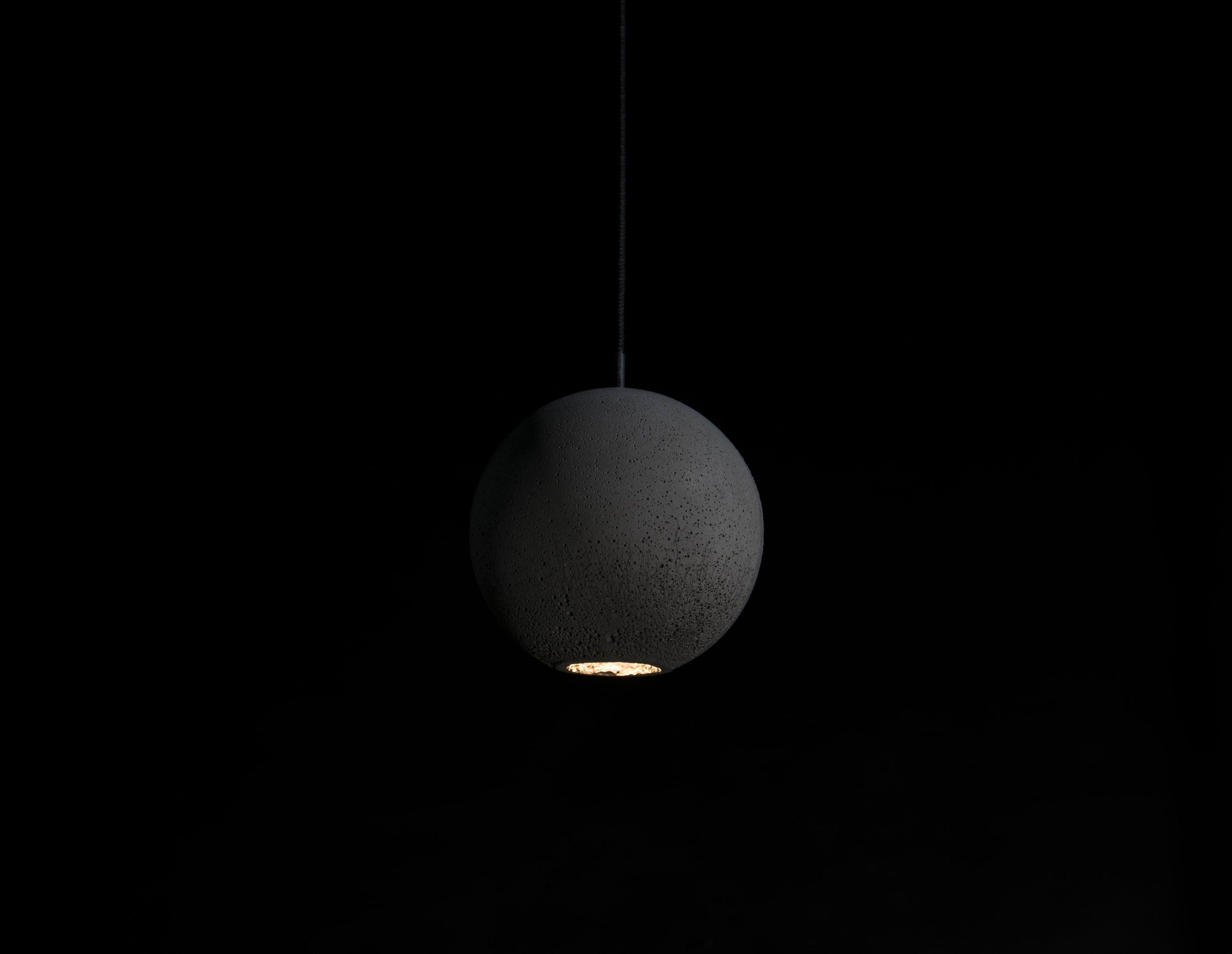 Solara Suspension Sphère en Béton Lune Minimaliste