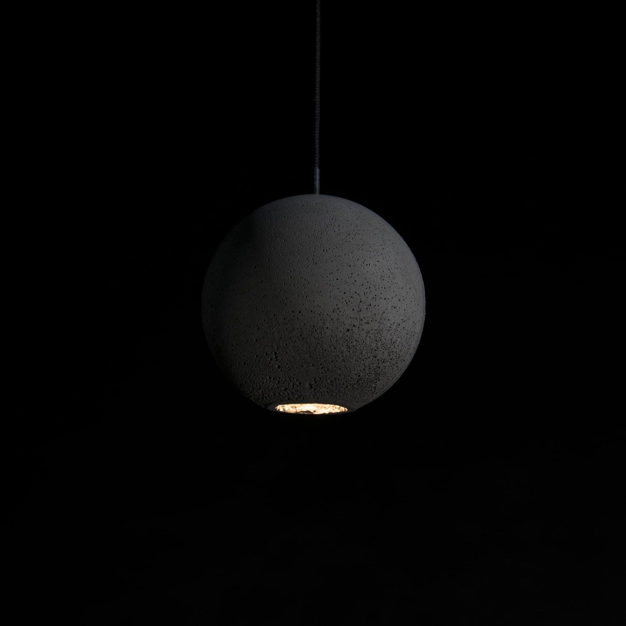 Solara Suspension Sphère en Béton Lune Minimaliste