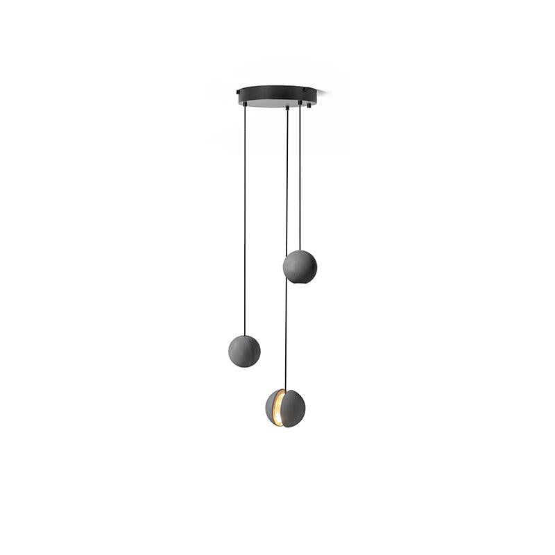 Solara Suspension Sphère en Béton Lune Minimaliste