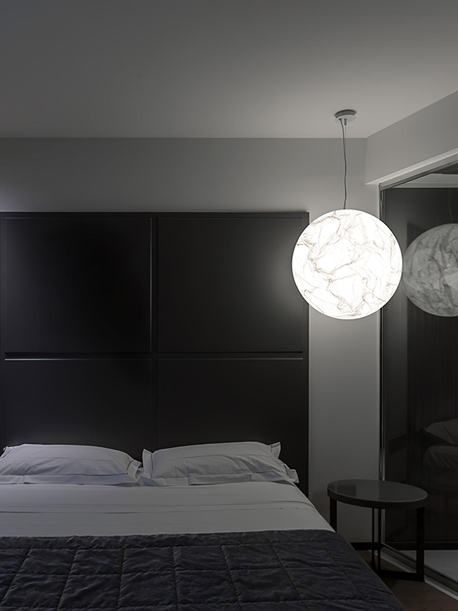 Globe Lampe Suspendue Minimaliste en Soie