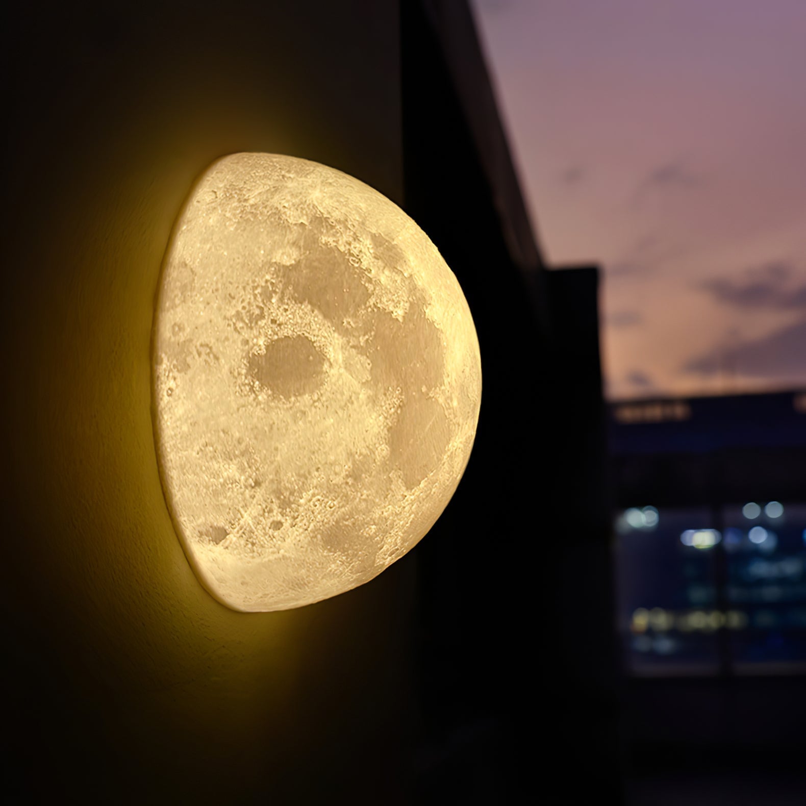 Olsolan Applique Murale 3D en Plastique Art Nordique Lune