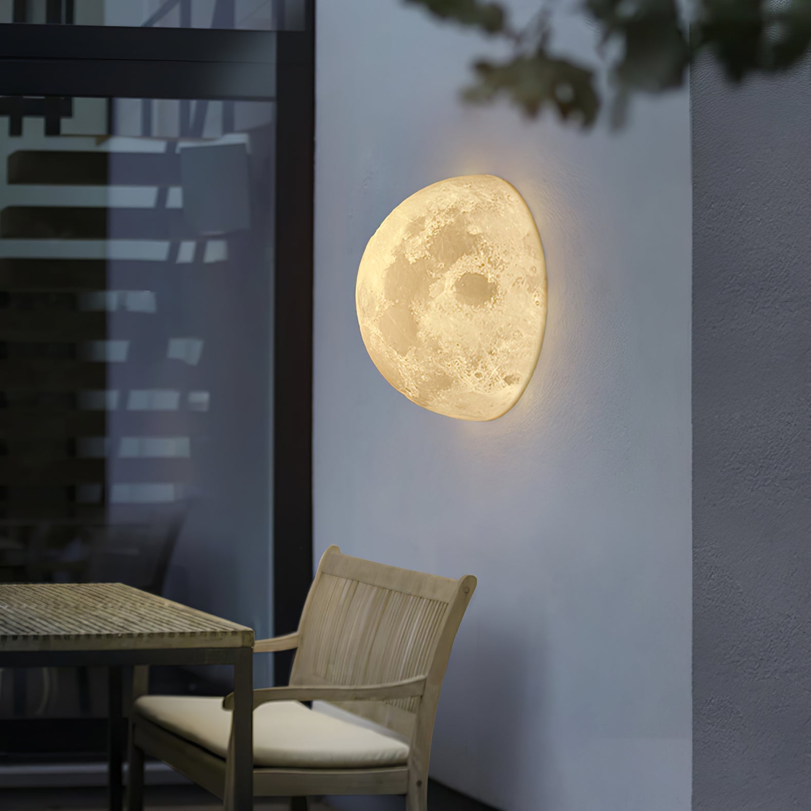 Olsolan Applique Murale 3D en Plastique Art Nordique Lune