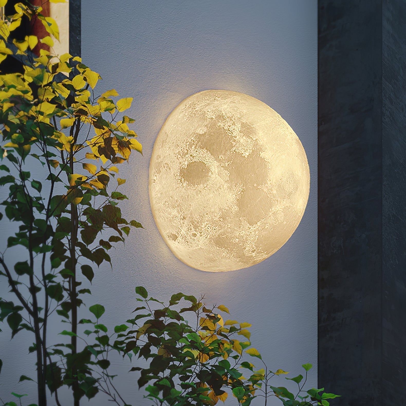Olsolan Applique Murale 3D en Plastique Art Nordique Lune