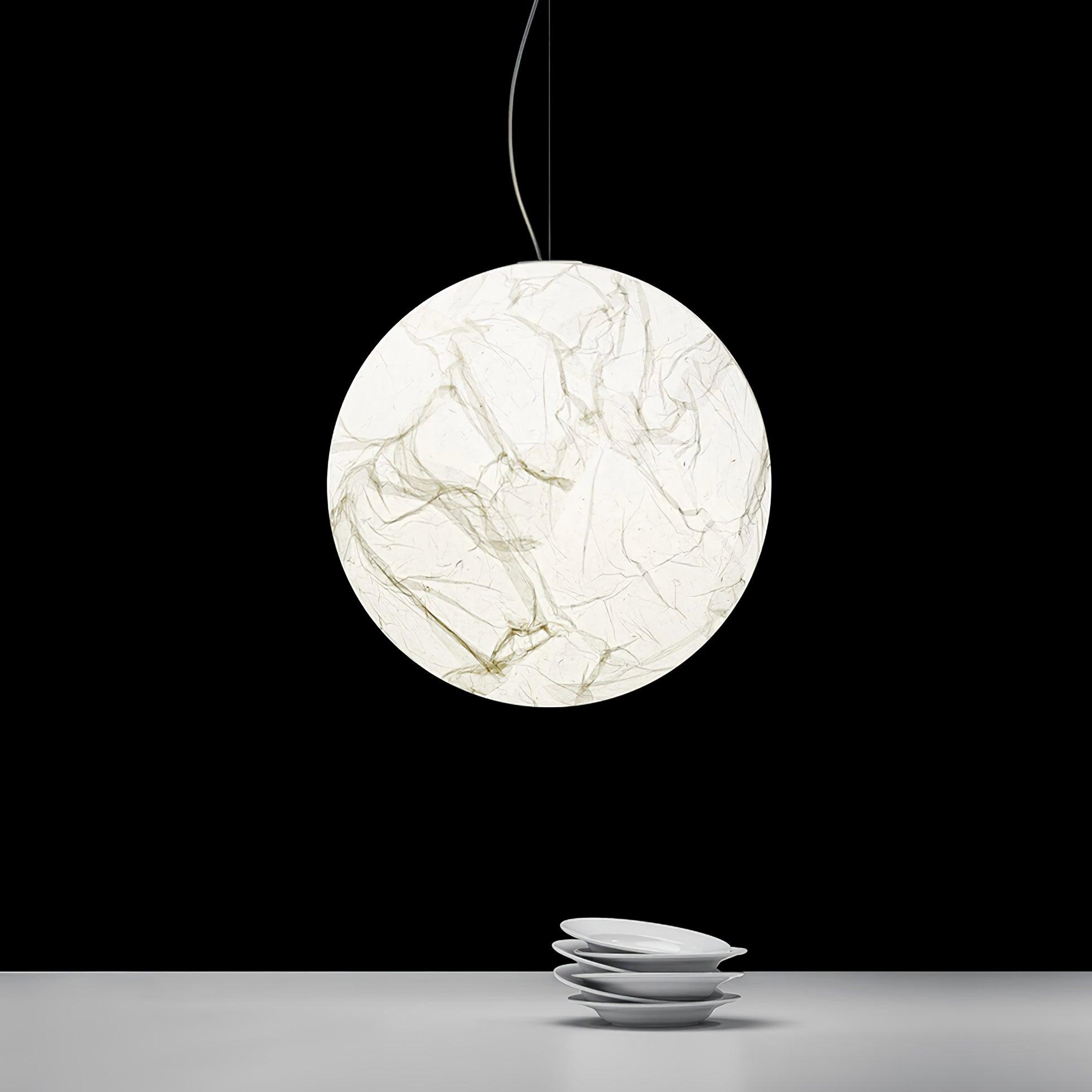 Globe Lampe Suspendue Minimaliste en Soie