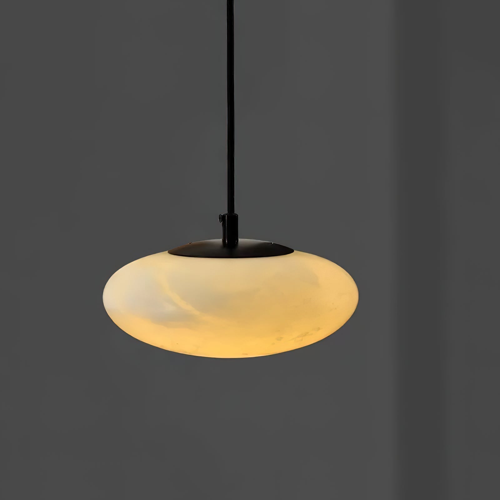 Cuthean Lampe Suspendue En Laiton Et Albâtre Minimaliste Moderne