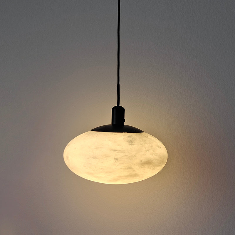 Cuthean Lampe Suspendue En Laiton Et Albâtre Minimaliste Moderne