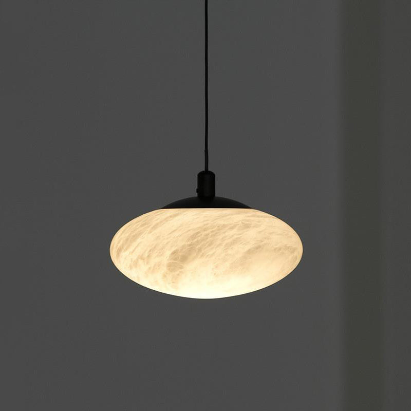 Cuthean Lampe Suspendue En Laiton Et Albâtre Minimaliste Moderne