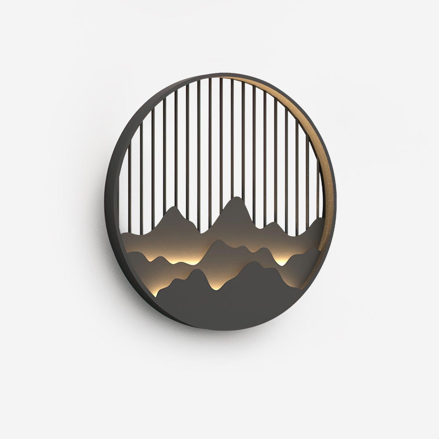 Sumi Applique Murale Circulaire Montagne