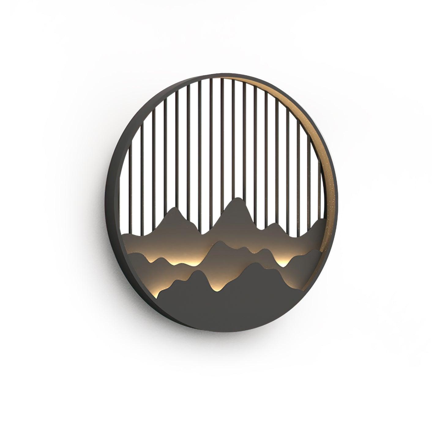 Sumi Applique Murale Circulaire Montagne