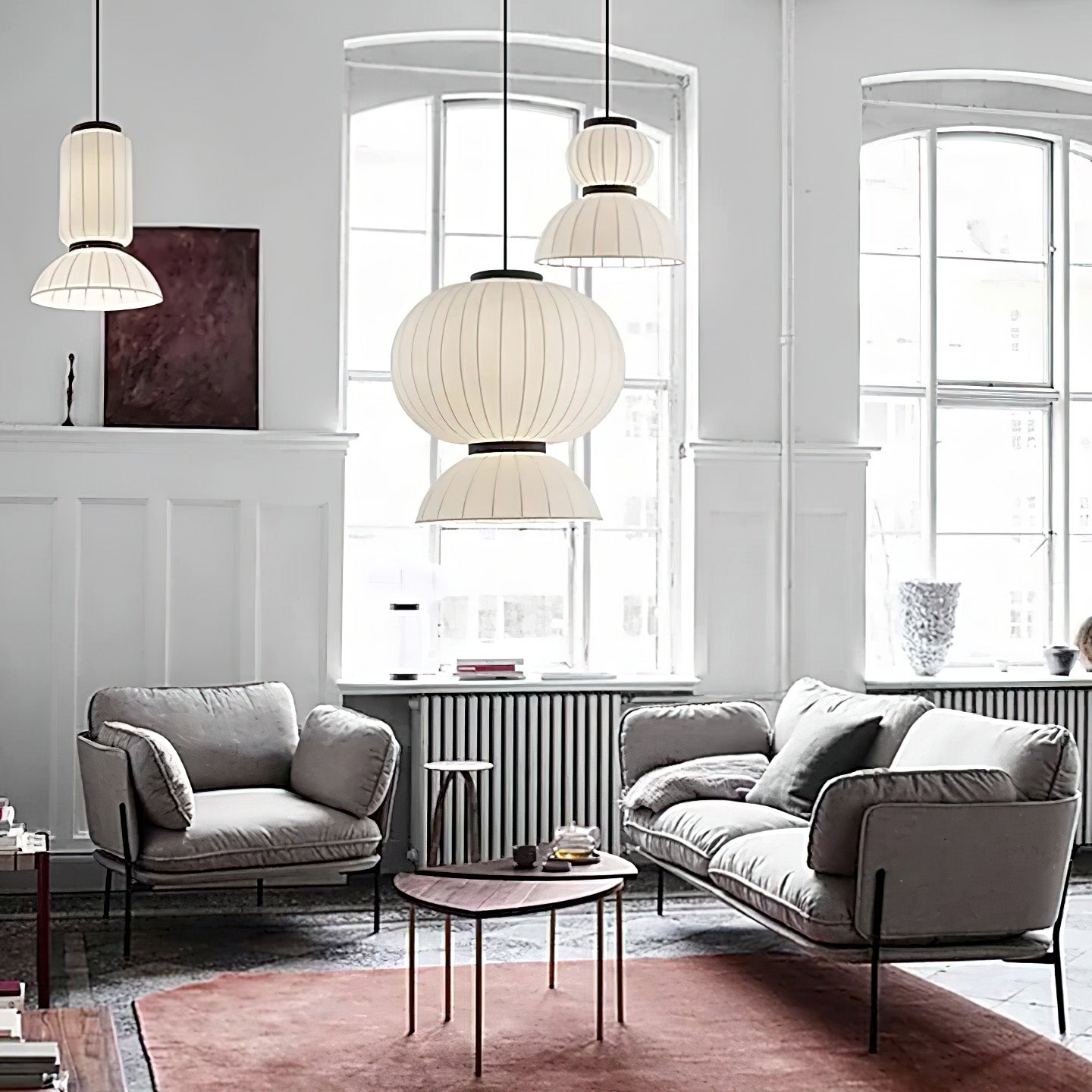 Eurzorion Soie Lanterne Suspension Lumière