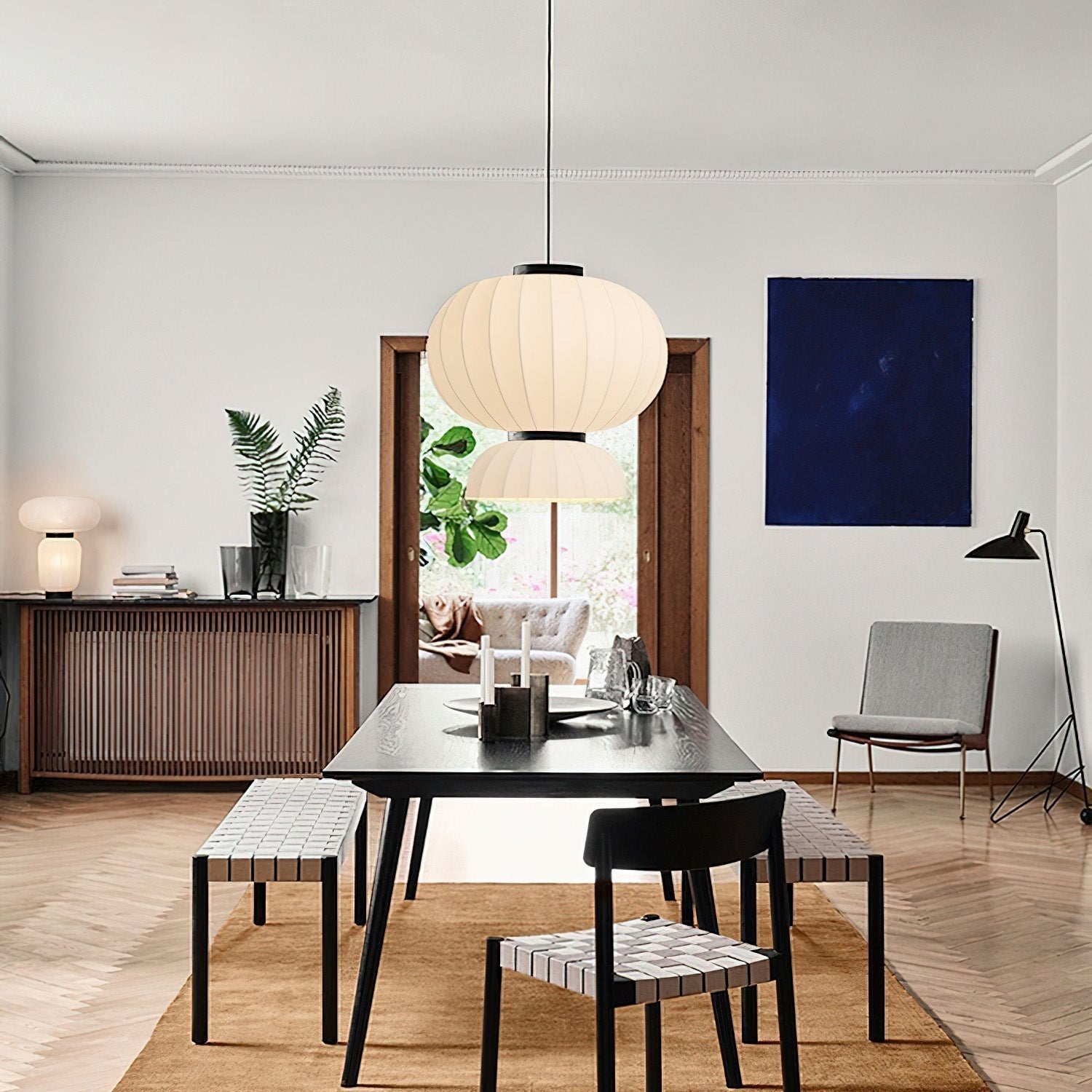 Eurzorion Soie Lanterne Suspension Lumière