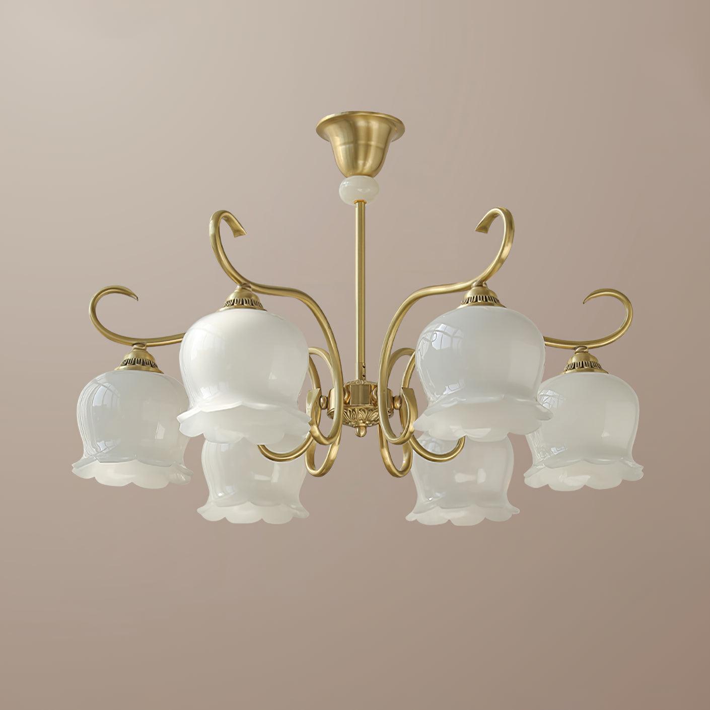 Mullan Lustre Laiton Résine Abat-jours Floraux Sculptural
