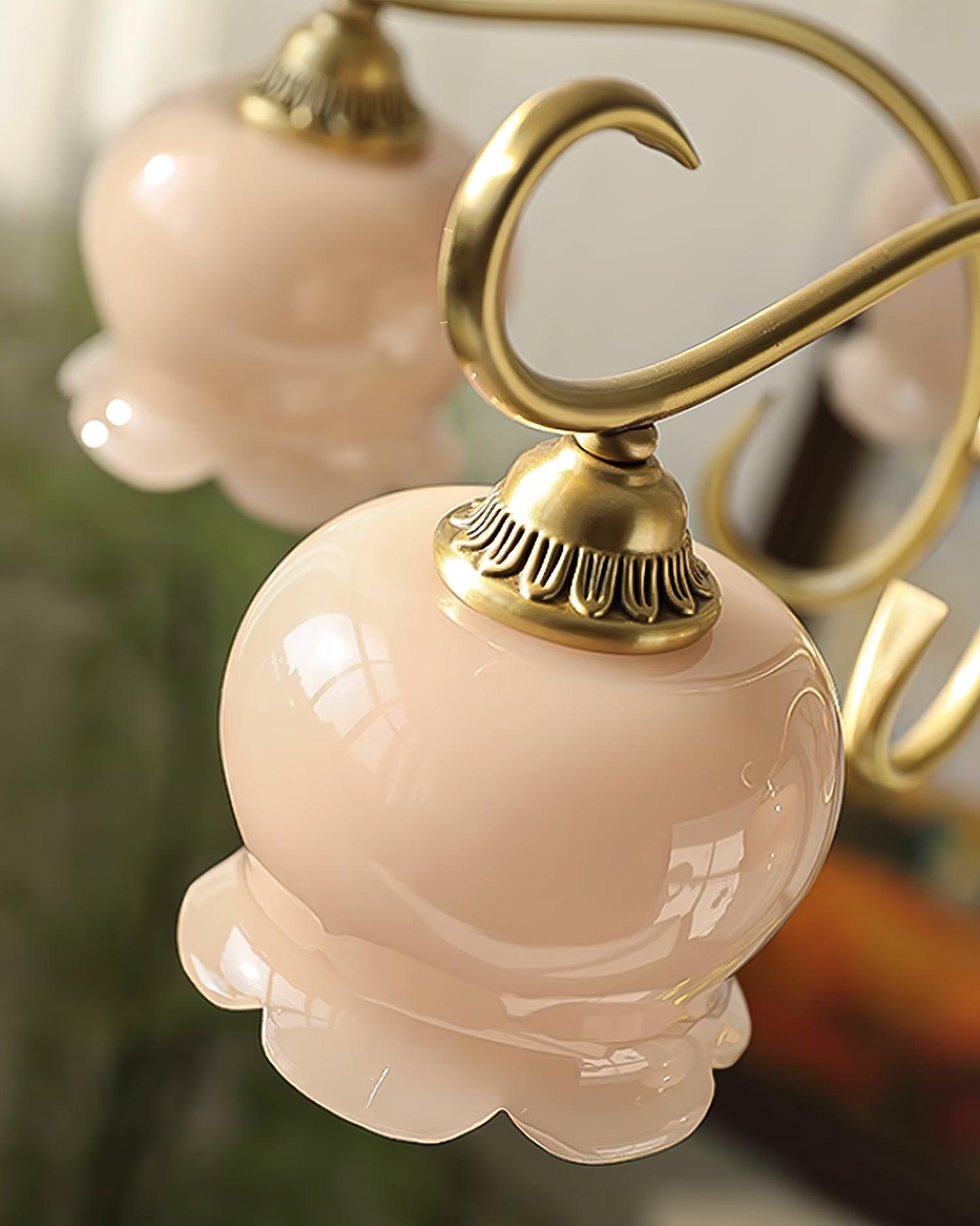 Mullan Lustre Laiton Résine Abat-jours Floraux Sculptural
