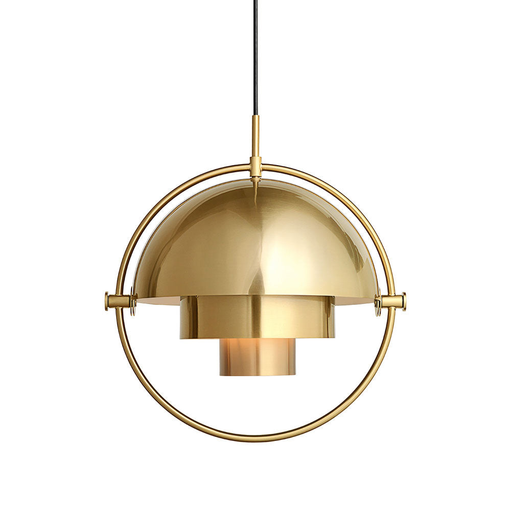 Lustra Suspension Boule Déformée Dorée