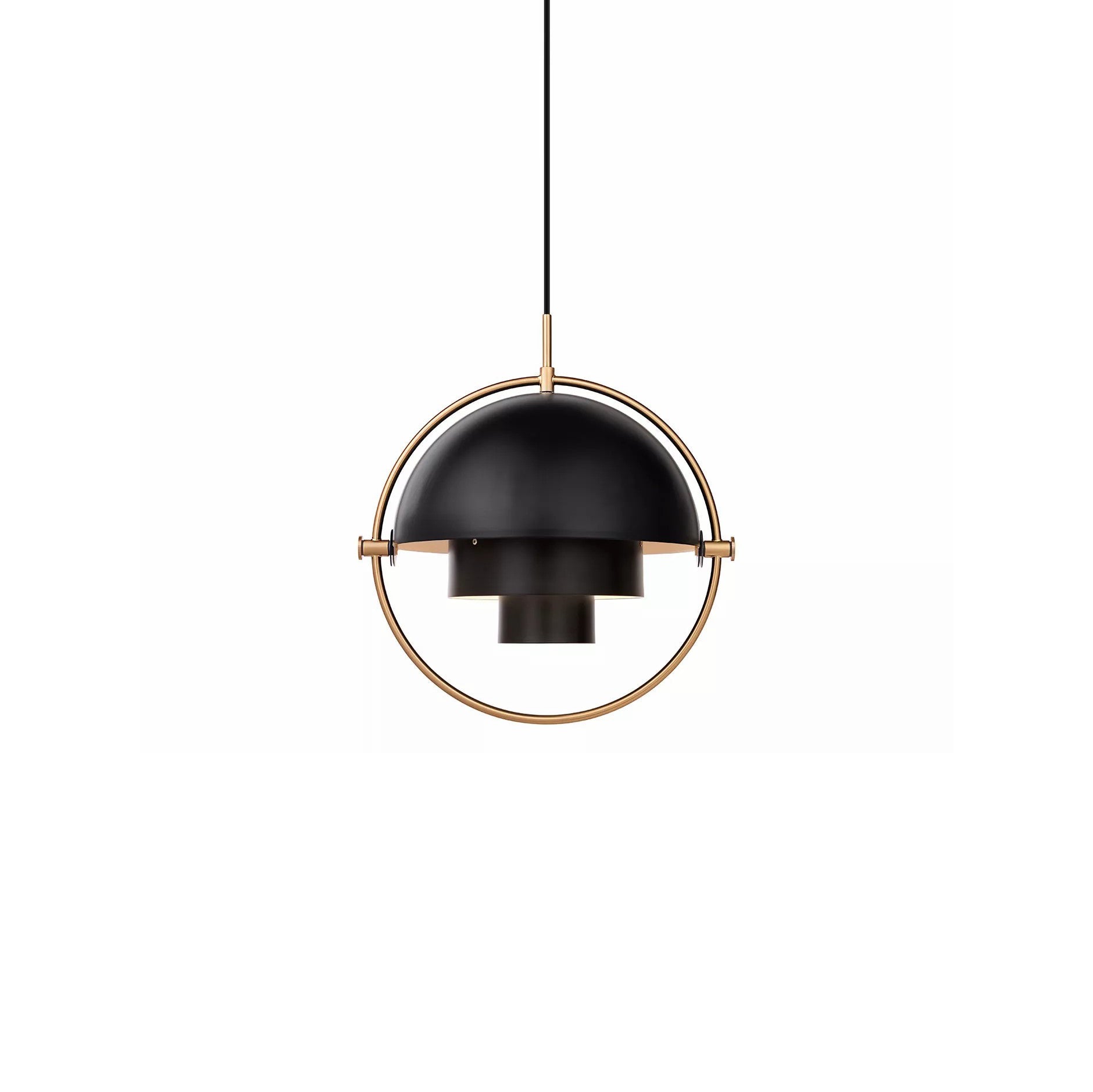 Lustra Suspension Boule Déformée Dorée