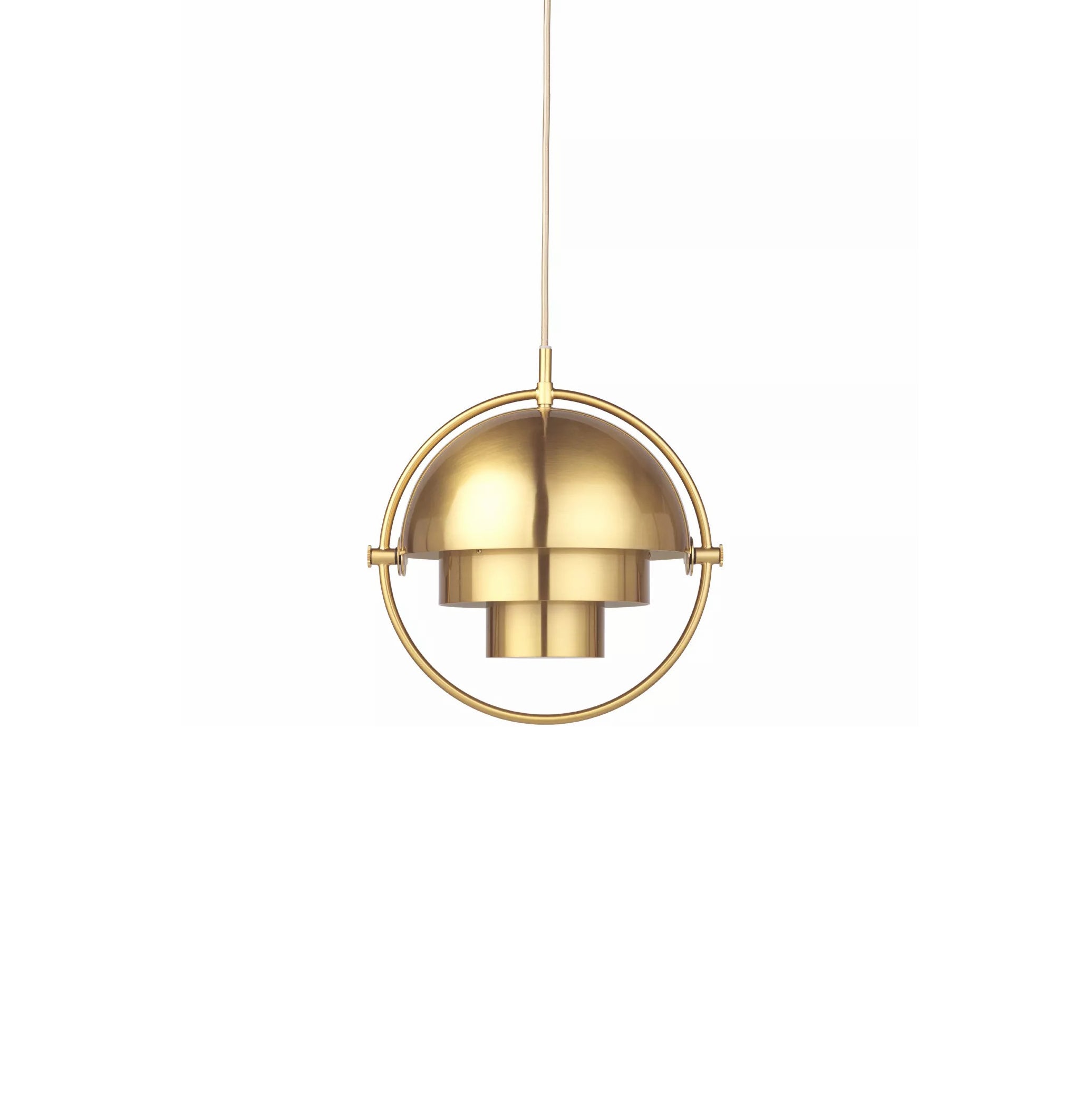 Lustra Suspension Boule Déformée Dorée