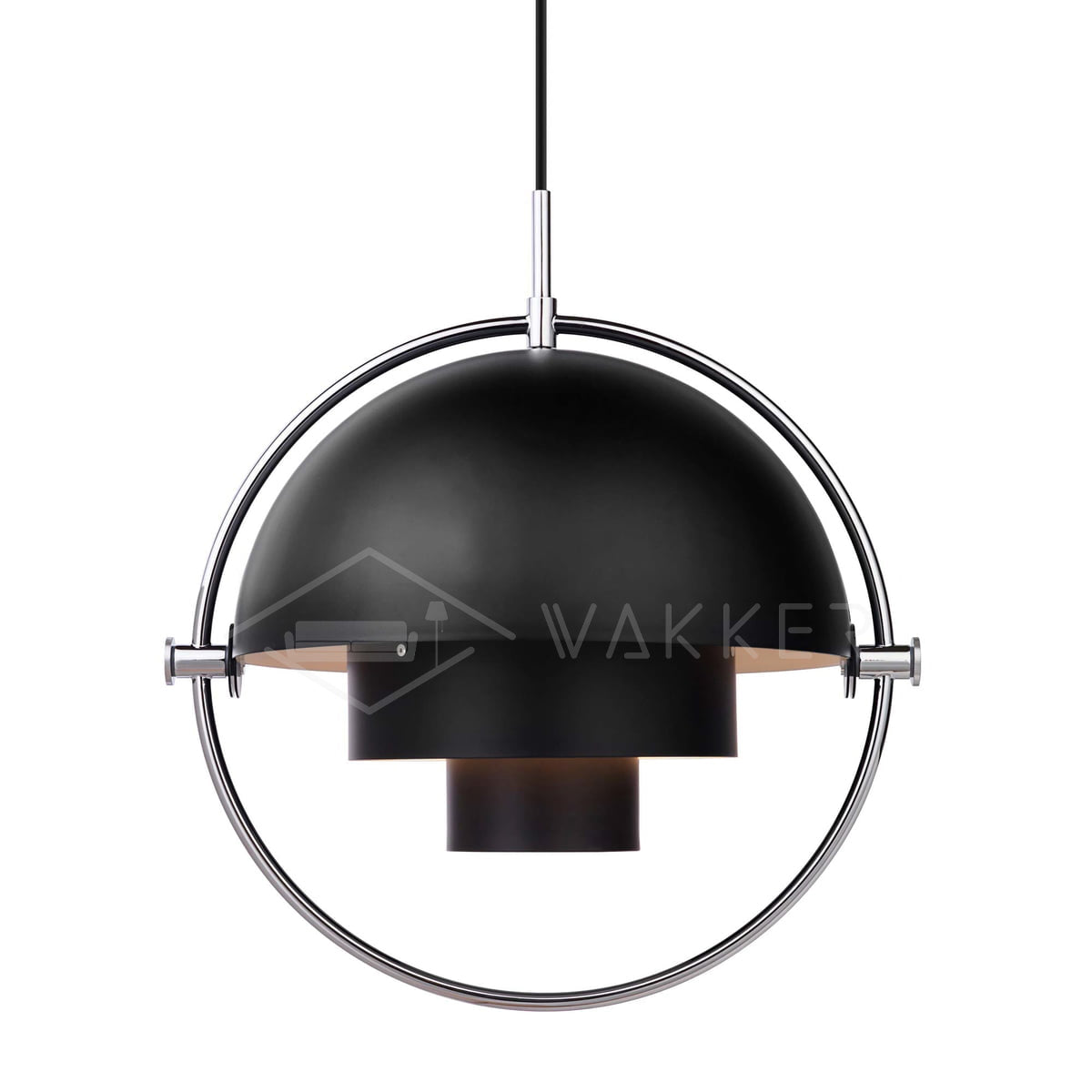 Lustra Suspension Boule Déformée Dorée