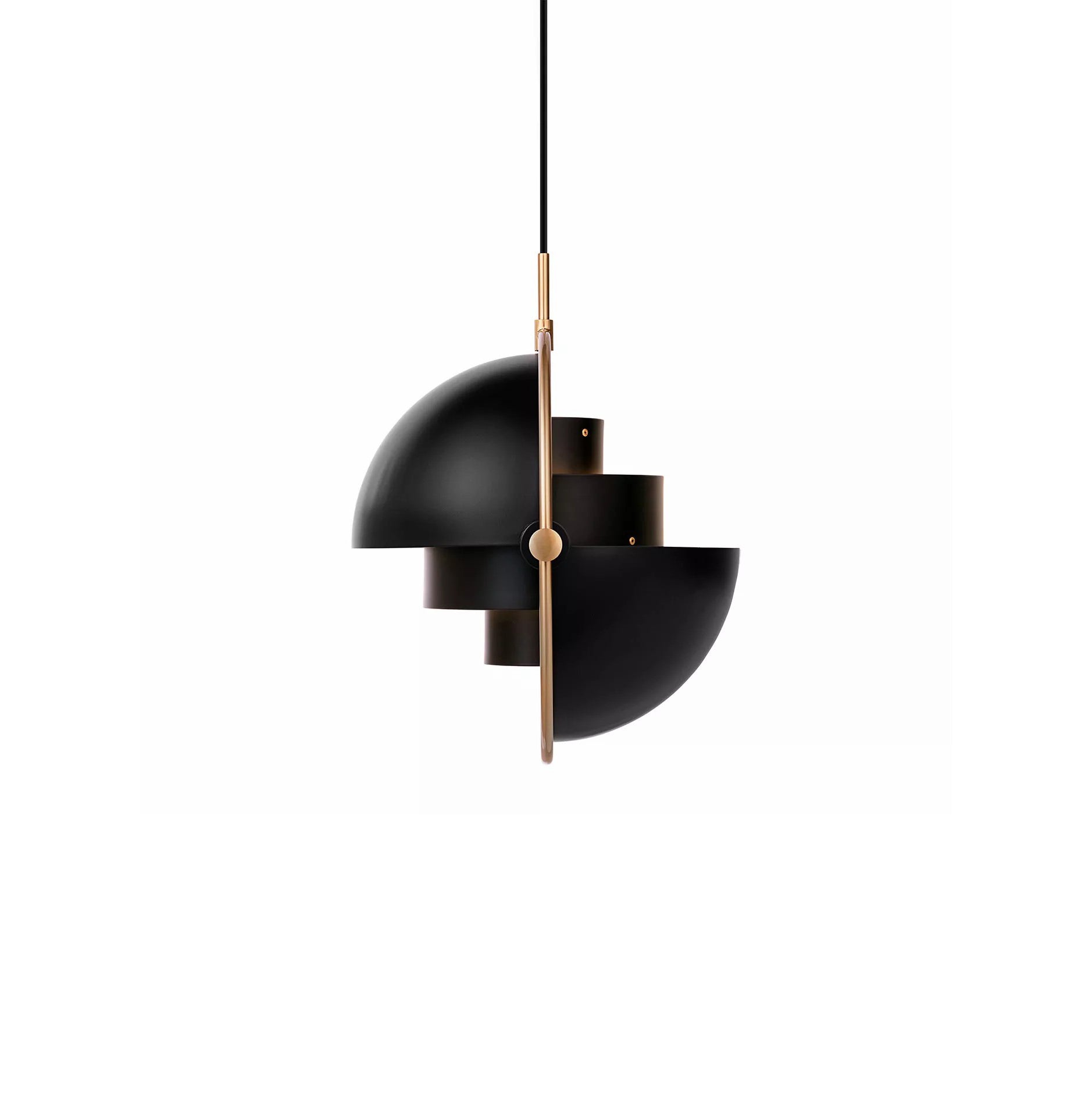 Lustra Suspension Boule Déformée Dorée